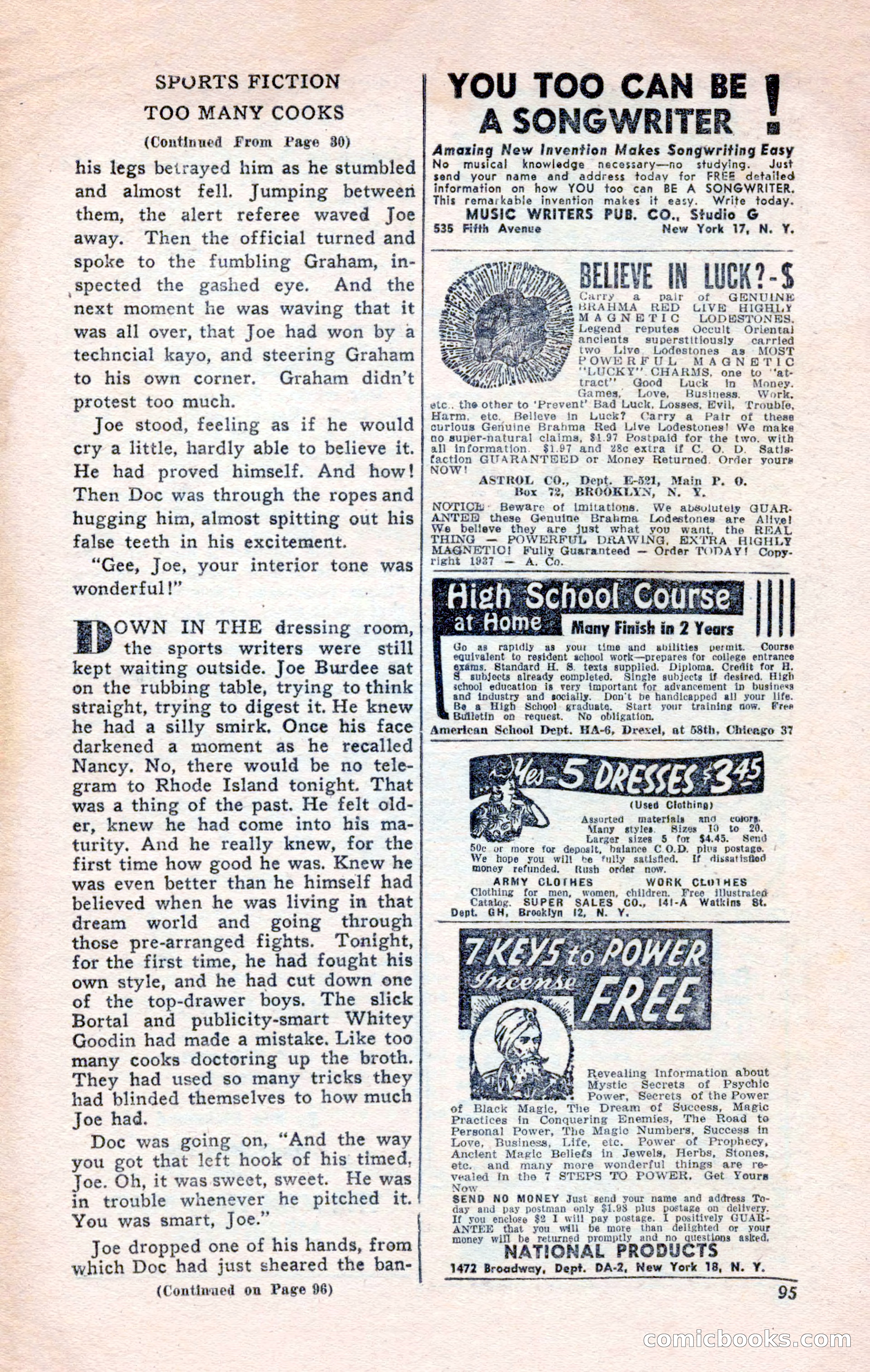 Sports Fiction, June 1947 — page 95 of 100