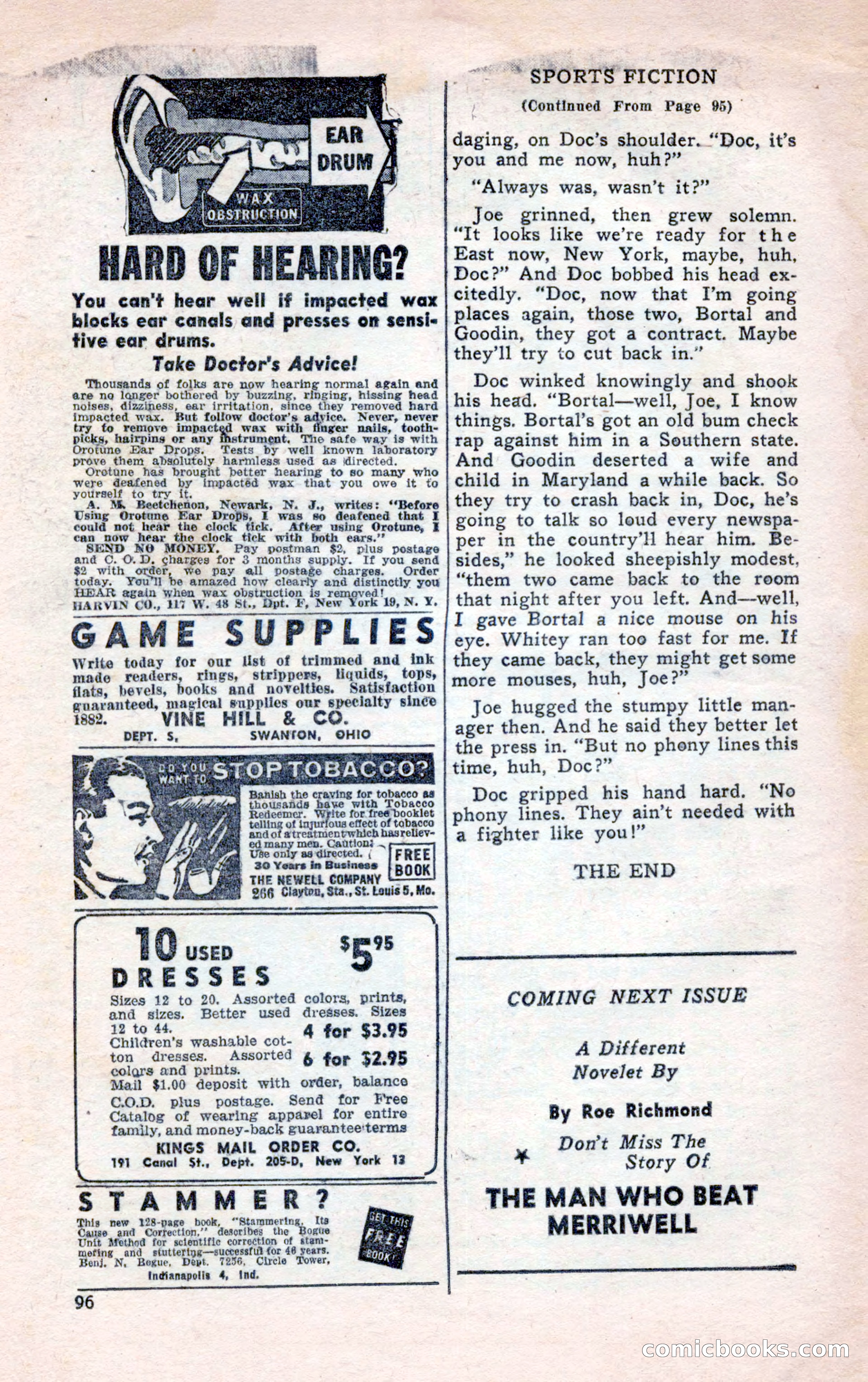 Sports Fiction, June 1947 — page 96 of 100