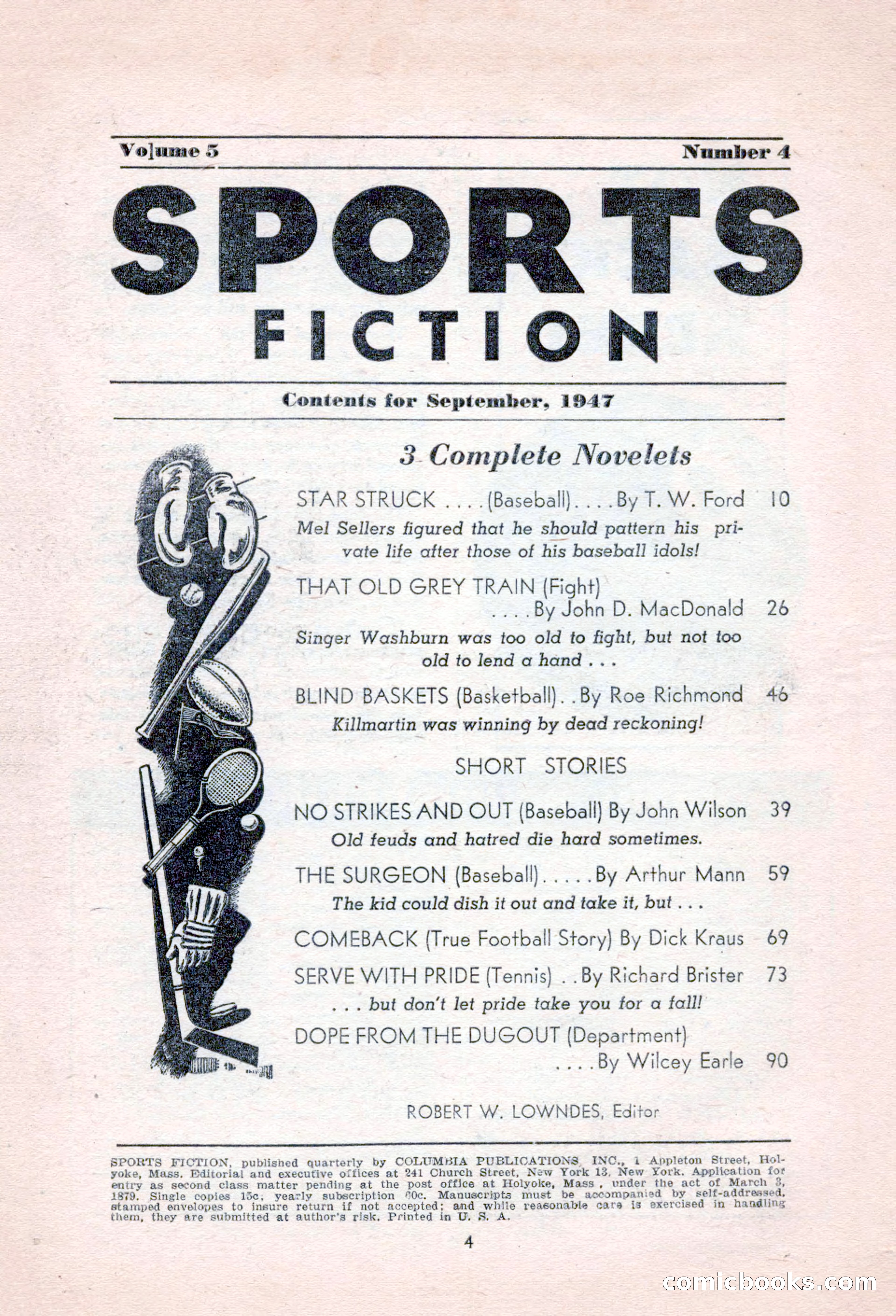 Sports Fiction, September 1947 — page 4 of 100