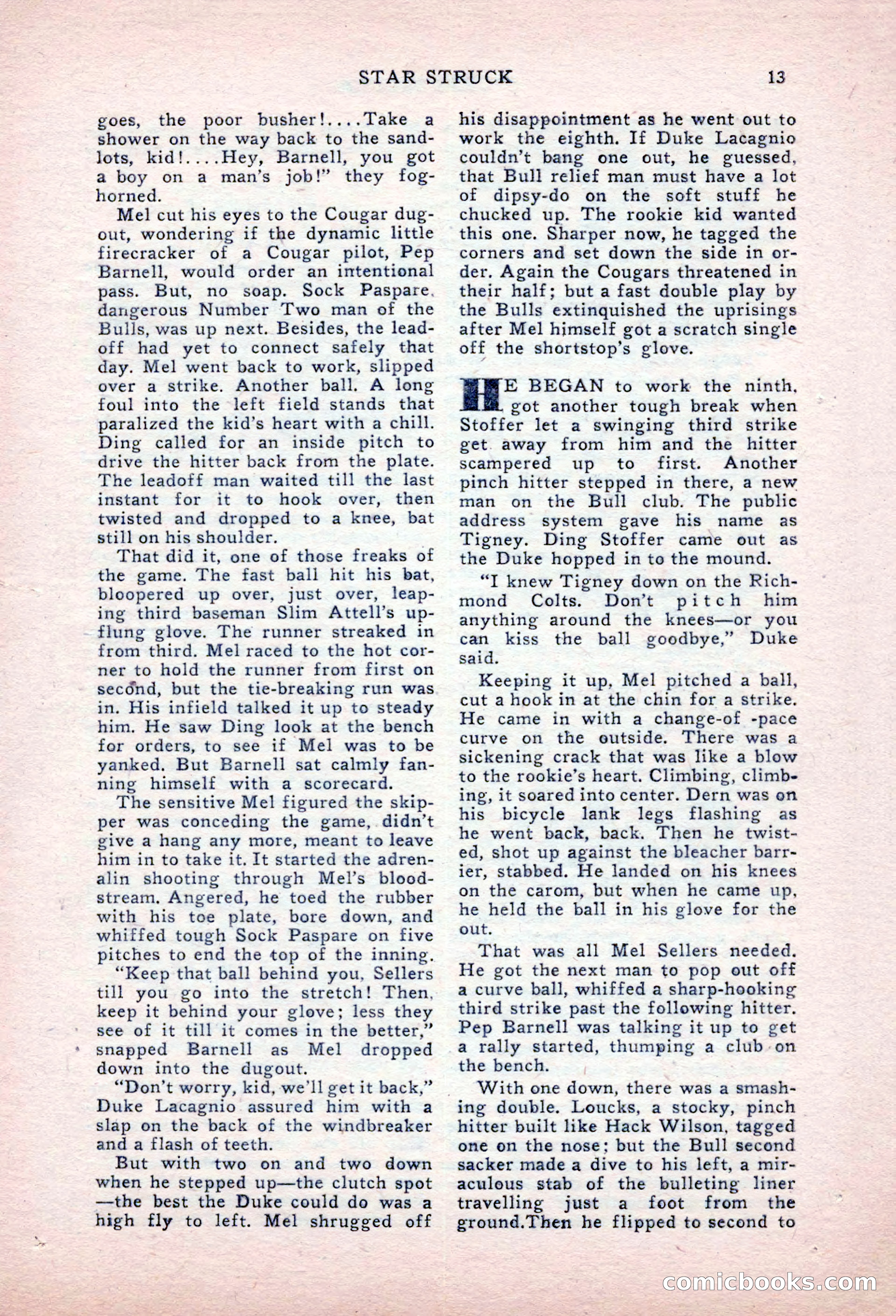 Sports Fiction, September 1947 — page 13 of 100