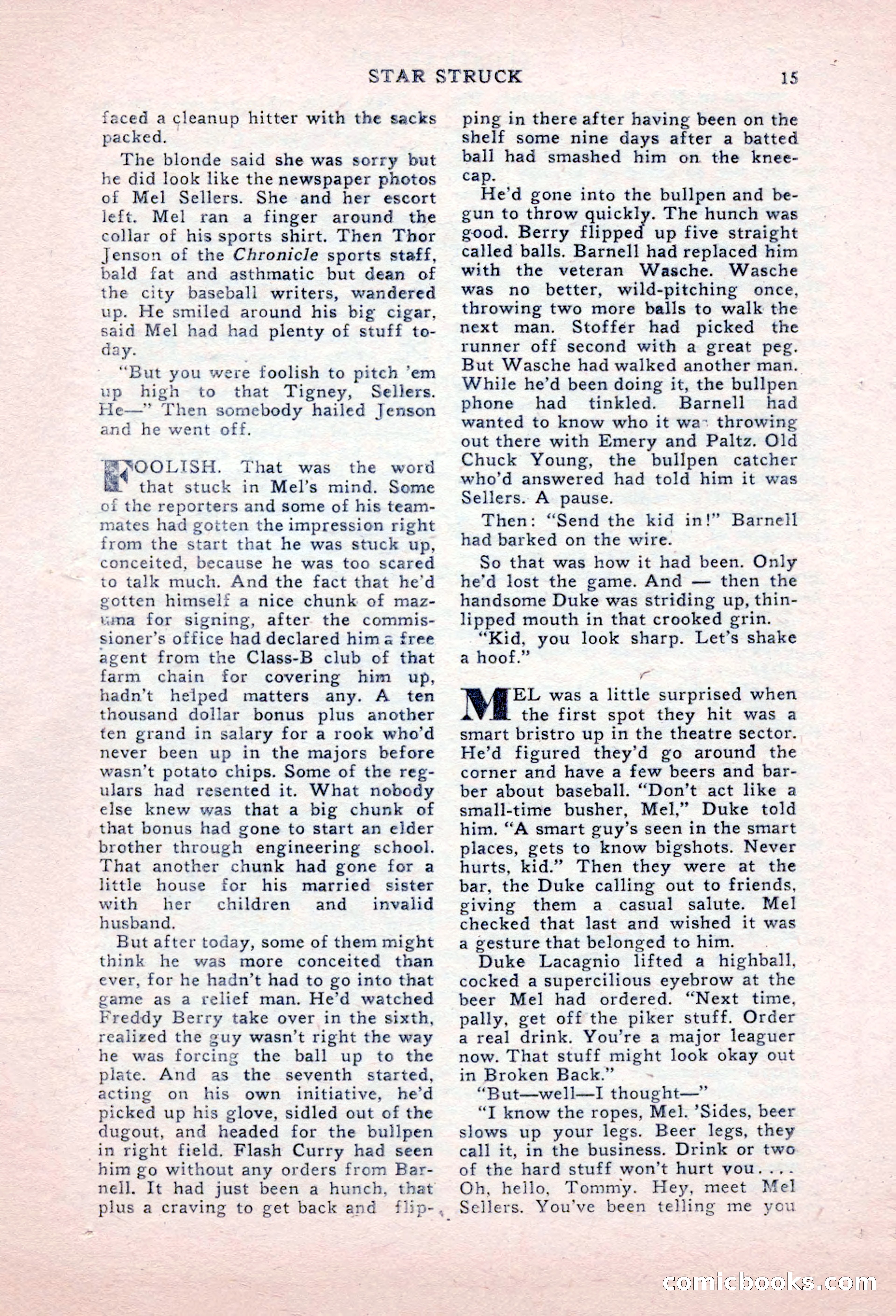 Sports Fiction, September 1947 — page 15 of 100