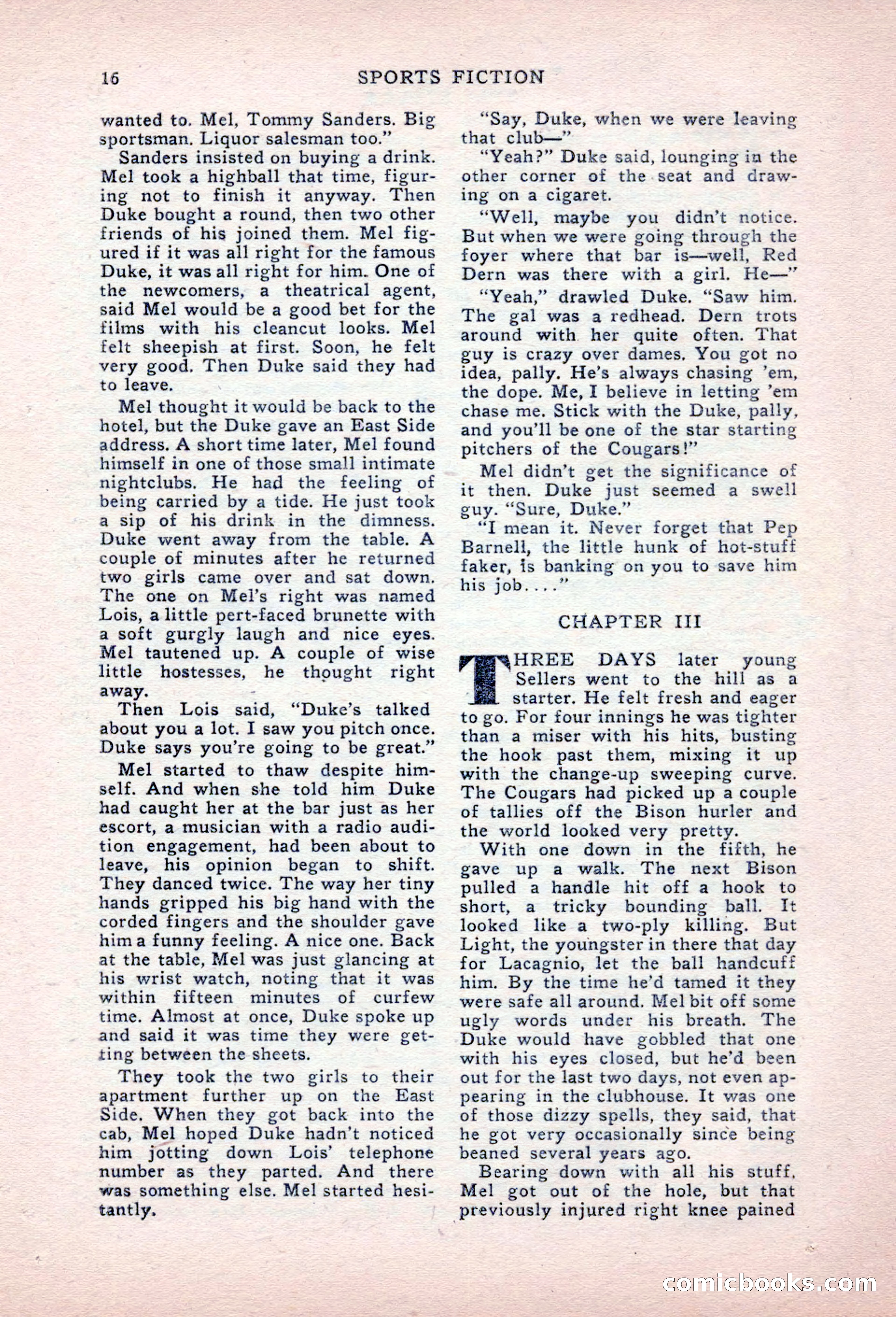 Sports Fiction, September 1947 — page 16 of 100