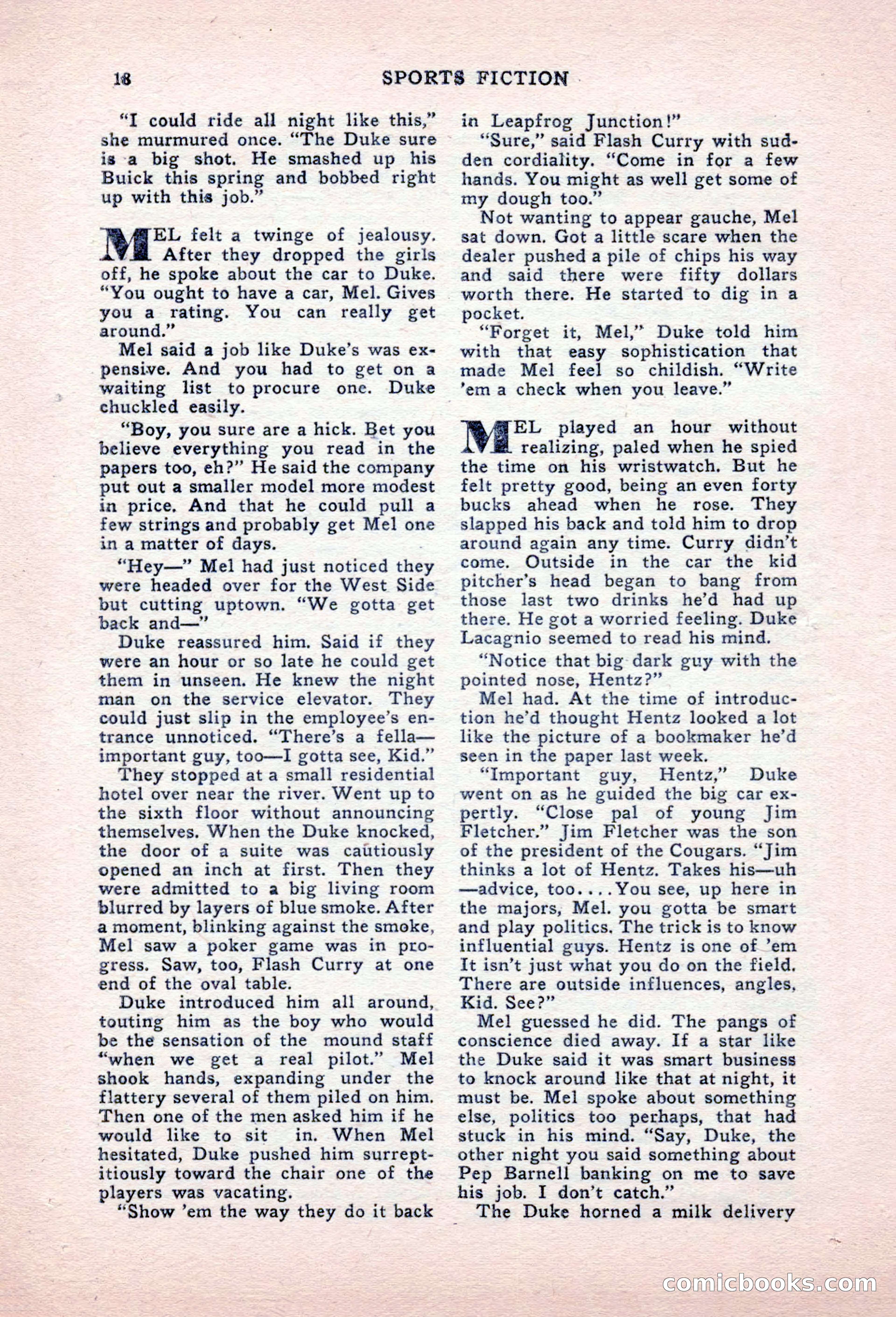 Sports Fiction, September 1947 — page 18 of 100