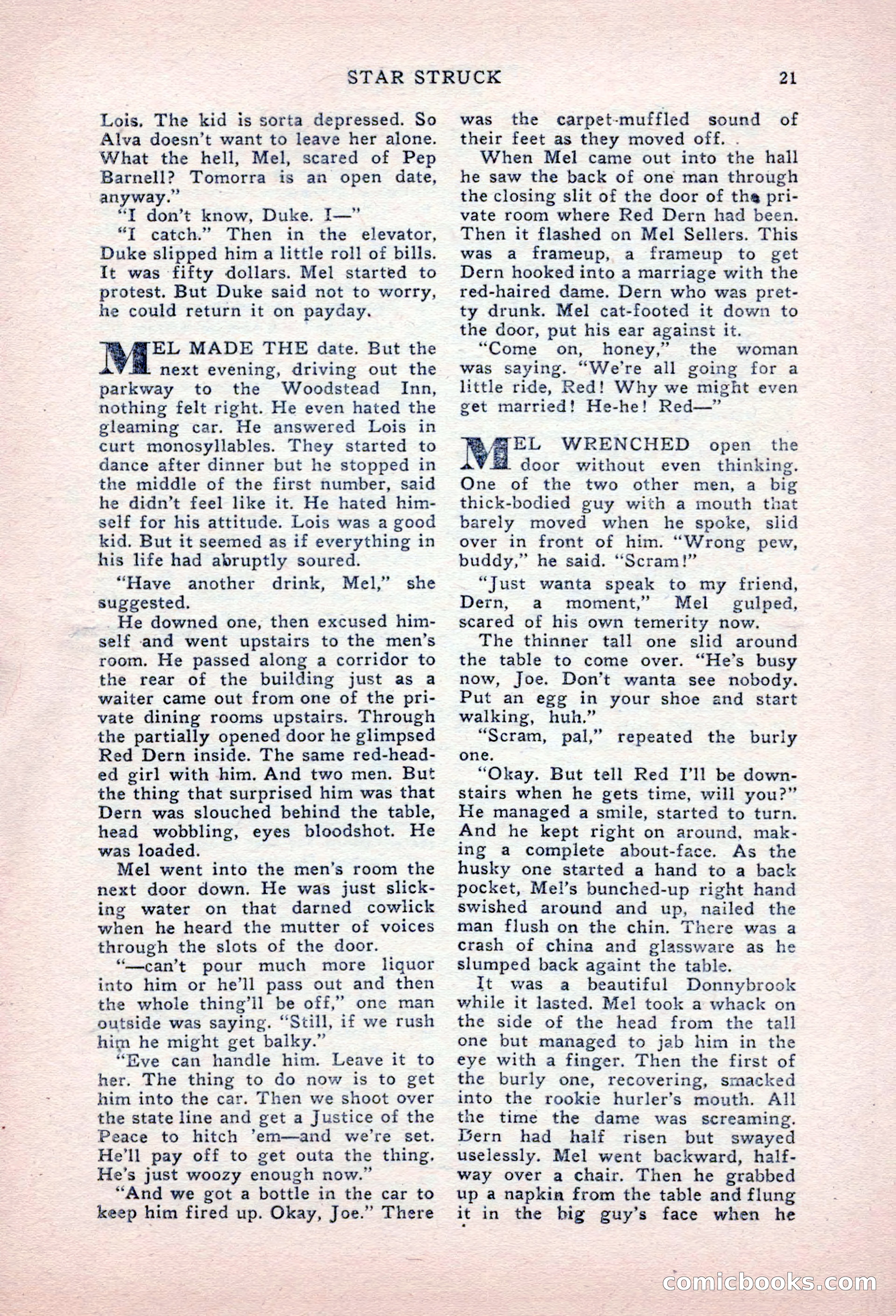 Sports Fiction, September 1947 — page 21 of 100