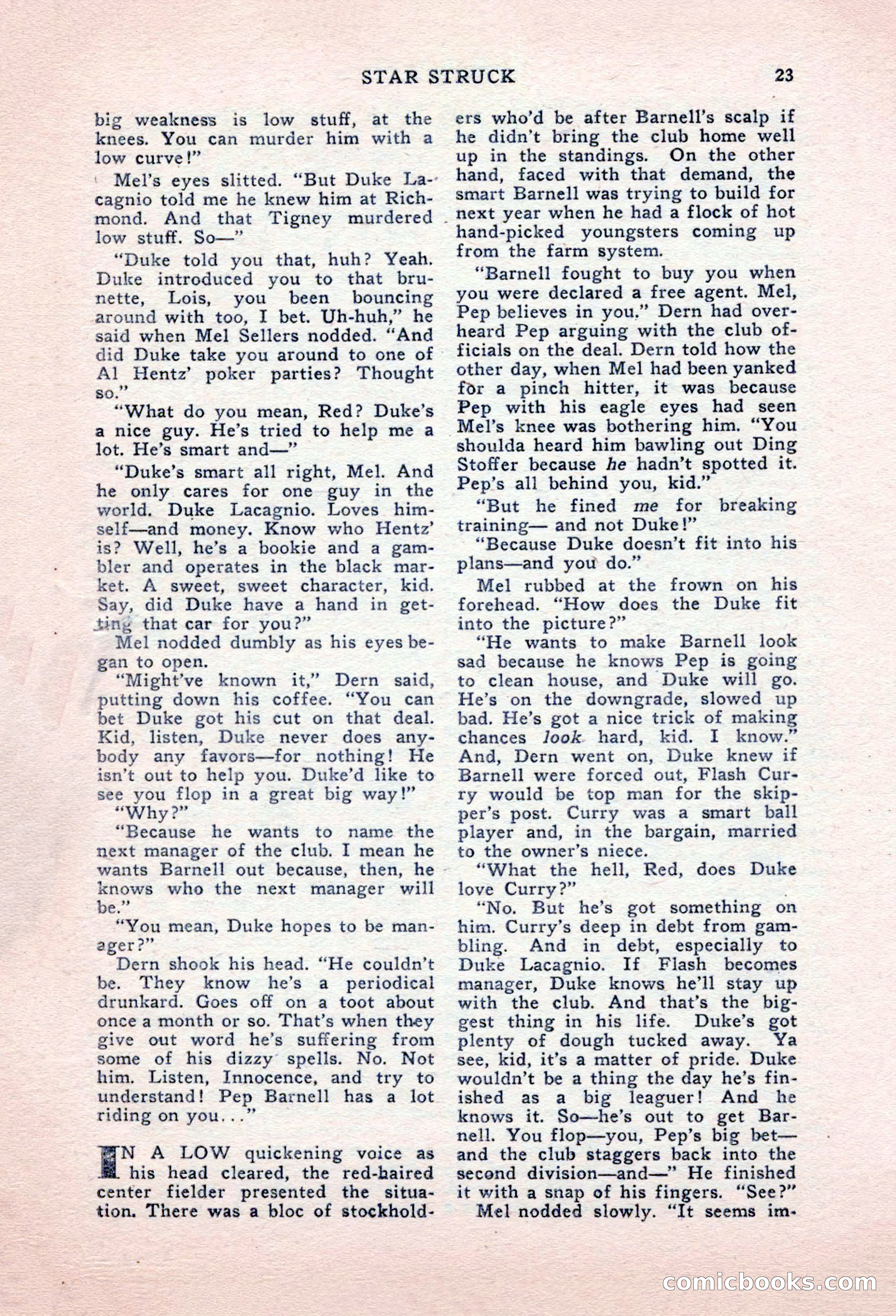 Sports Fiction, September 1947 — page 23 of 100