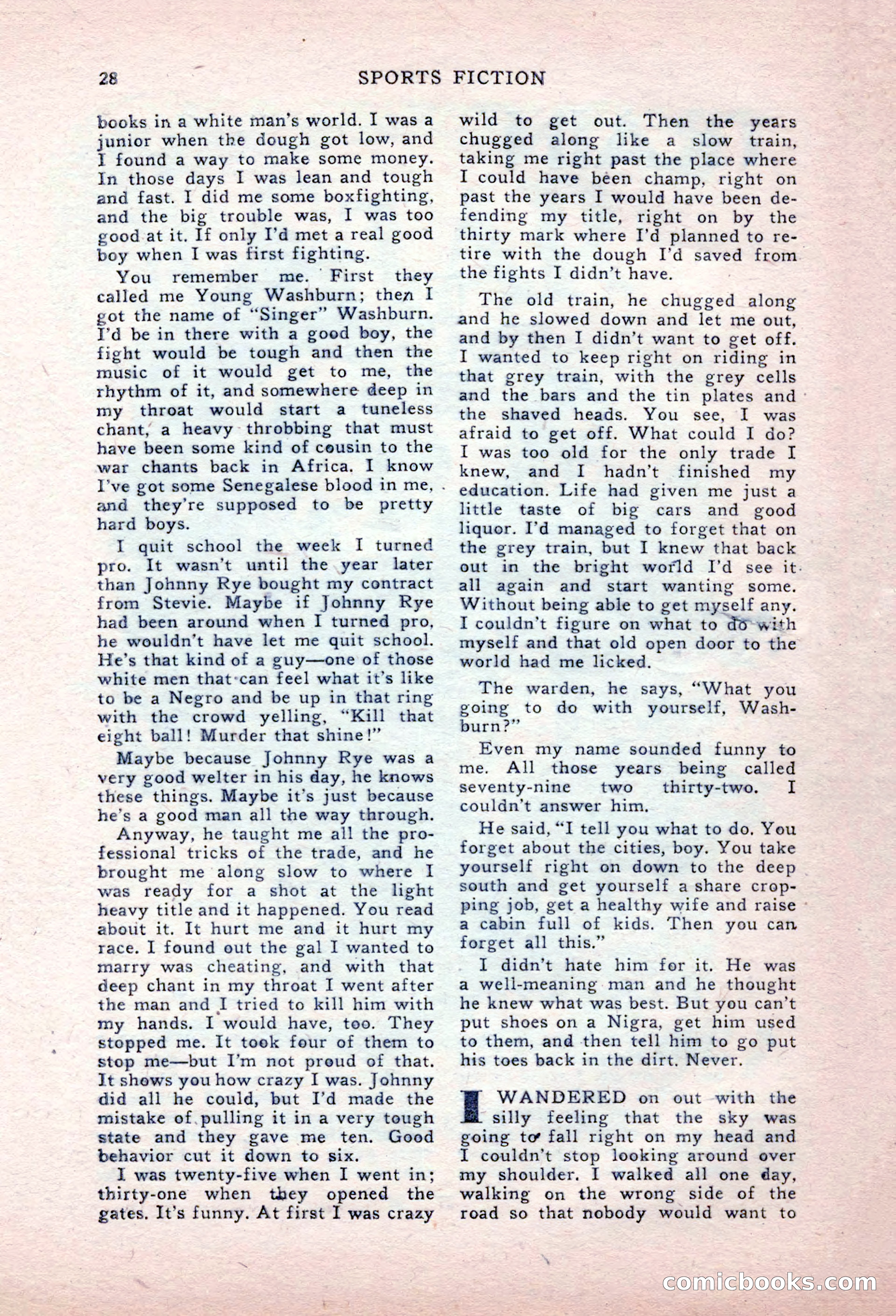 Sports Fiction, September 1947 — page 28 of 100