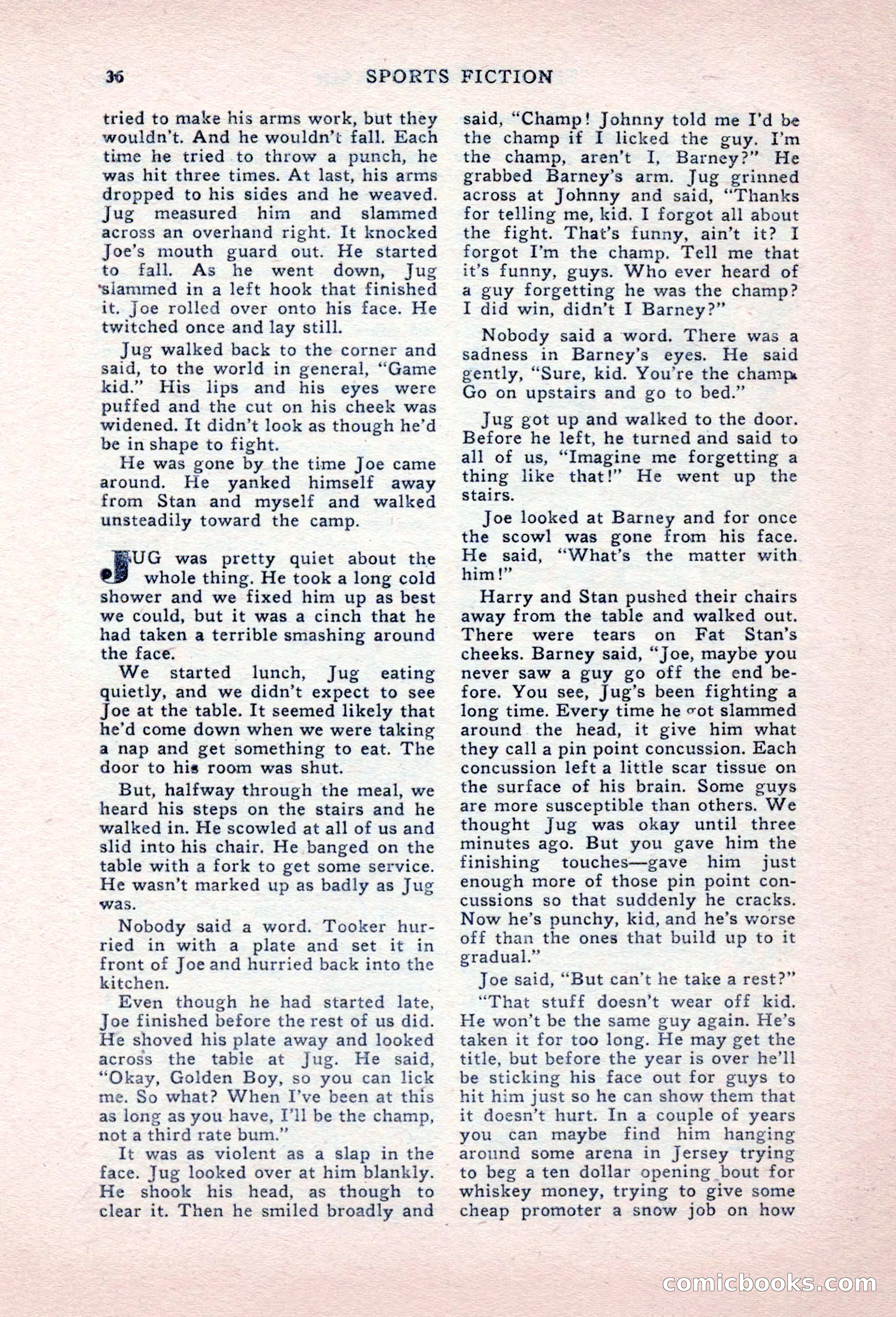 Sports Fiction, September 1947 — page 36 of 100