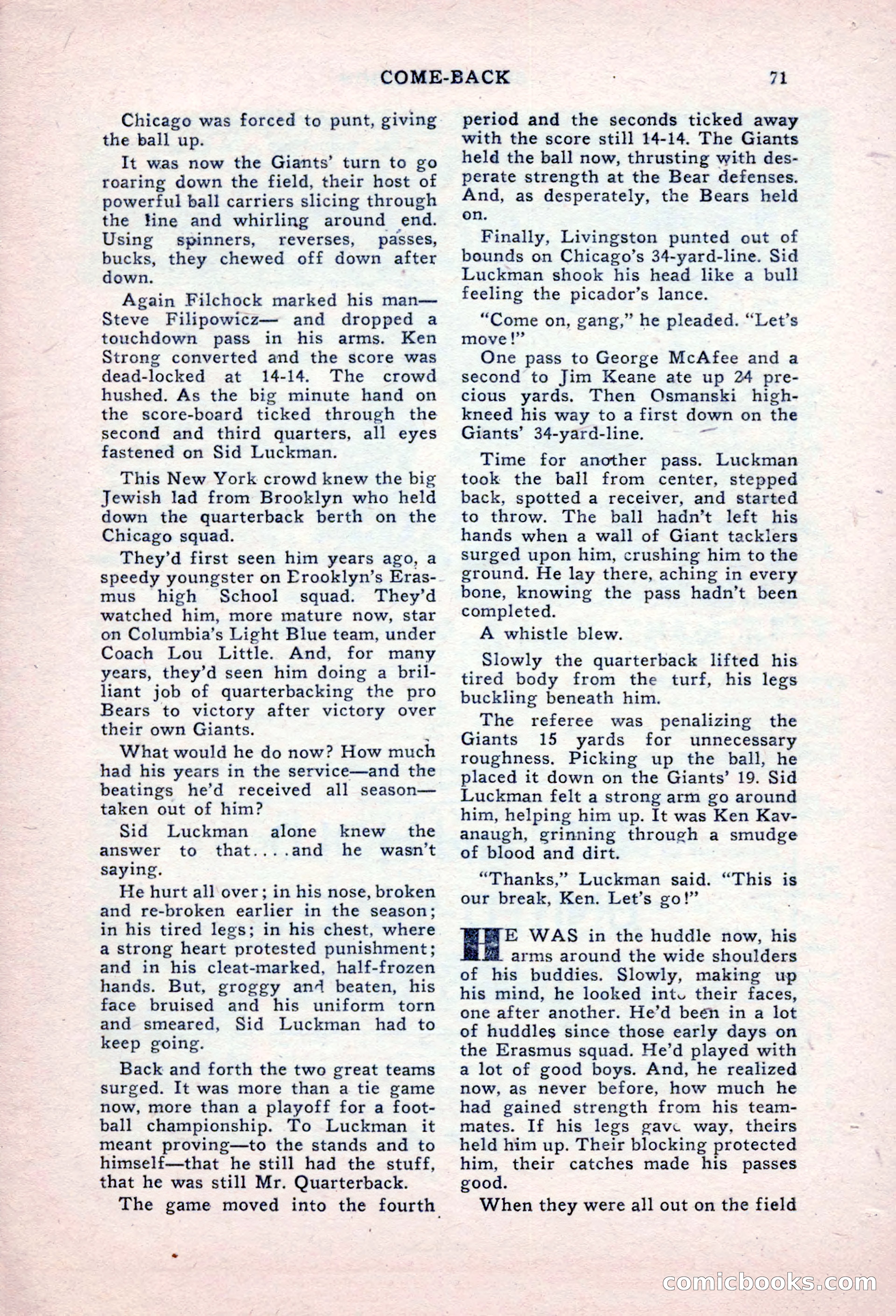 Sports Fiction, September 1947 — page 71 of 100