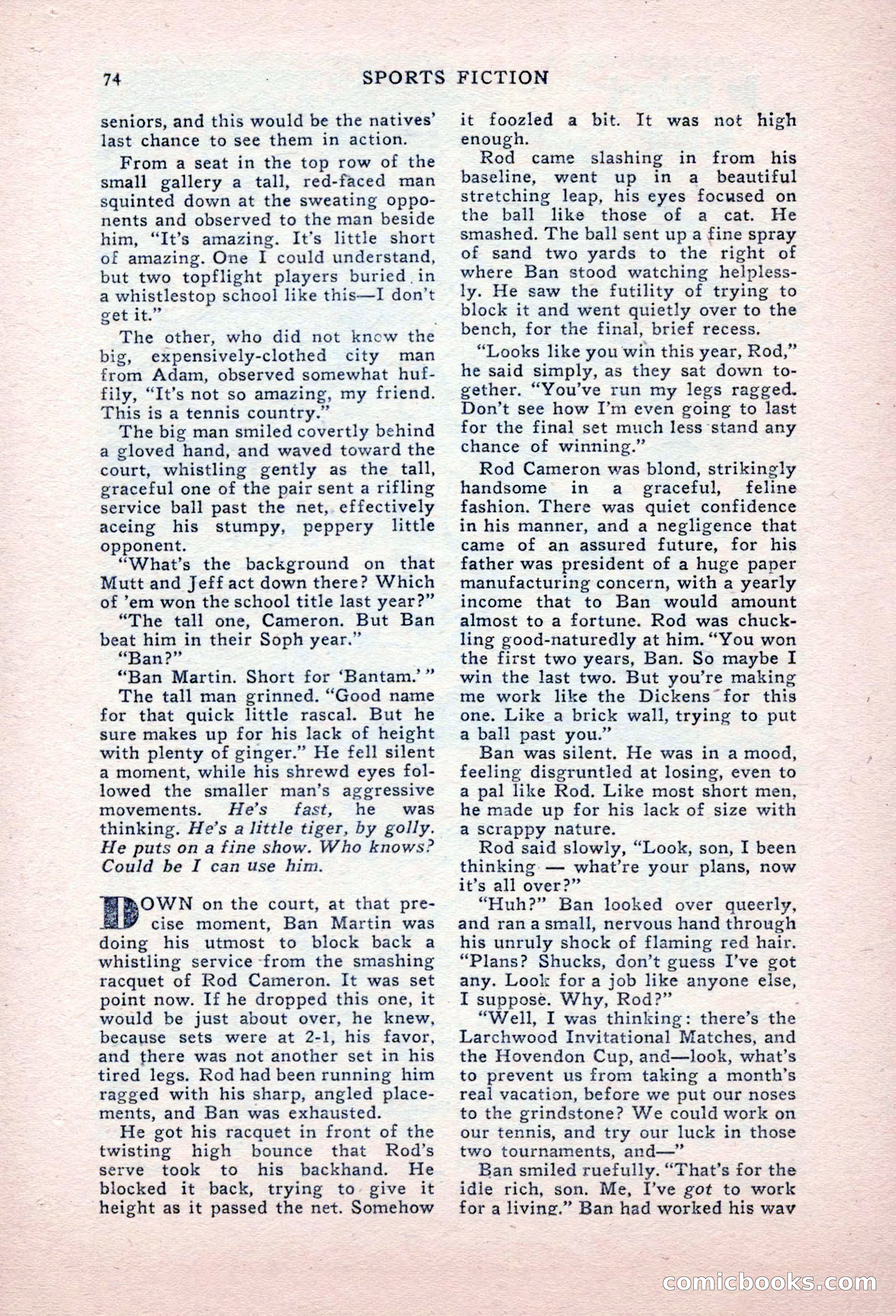 Sports Fiction, September 1947 — page 74 of 100