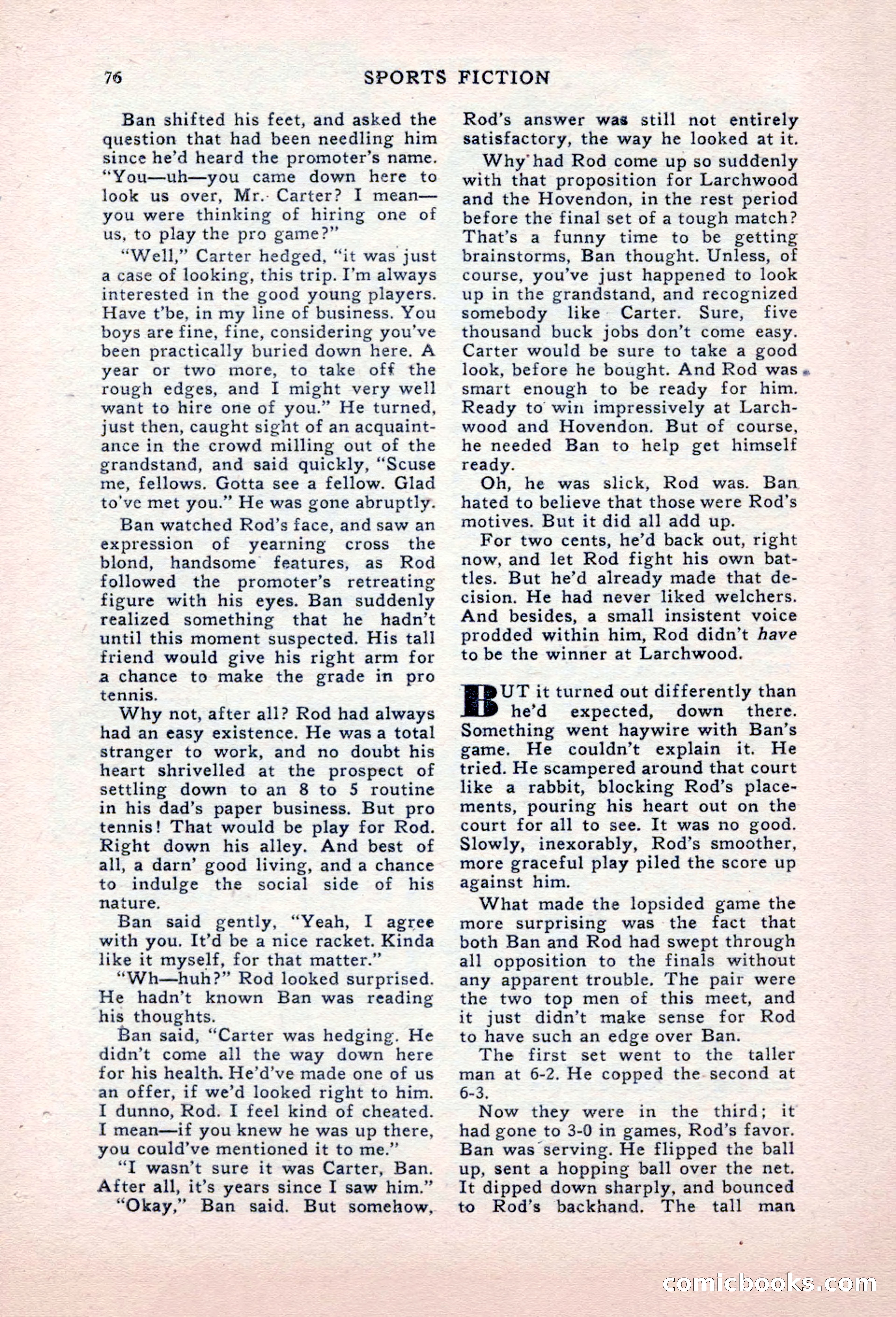 Sports Fiction, September 1947 — page 76 of 100