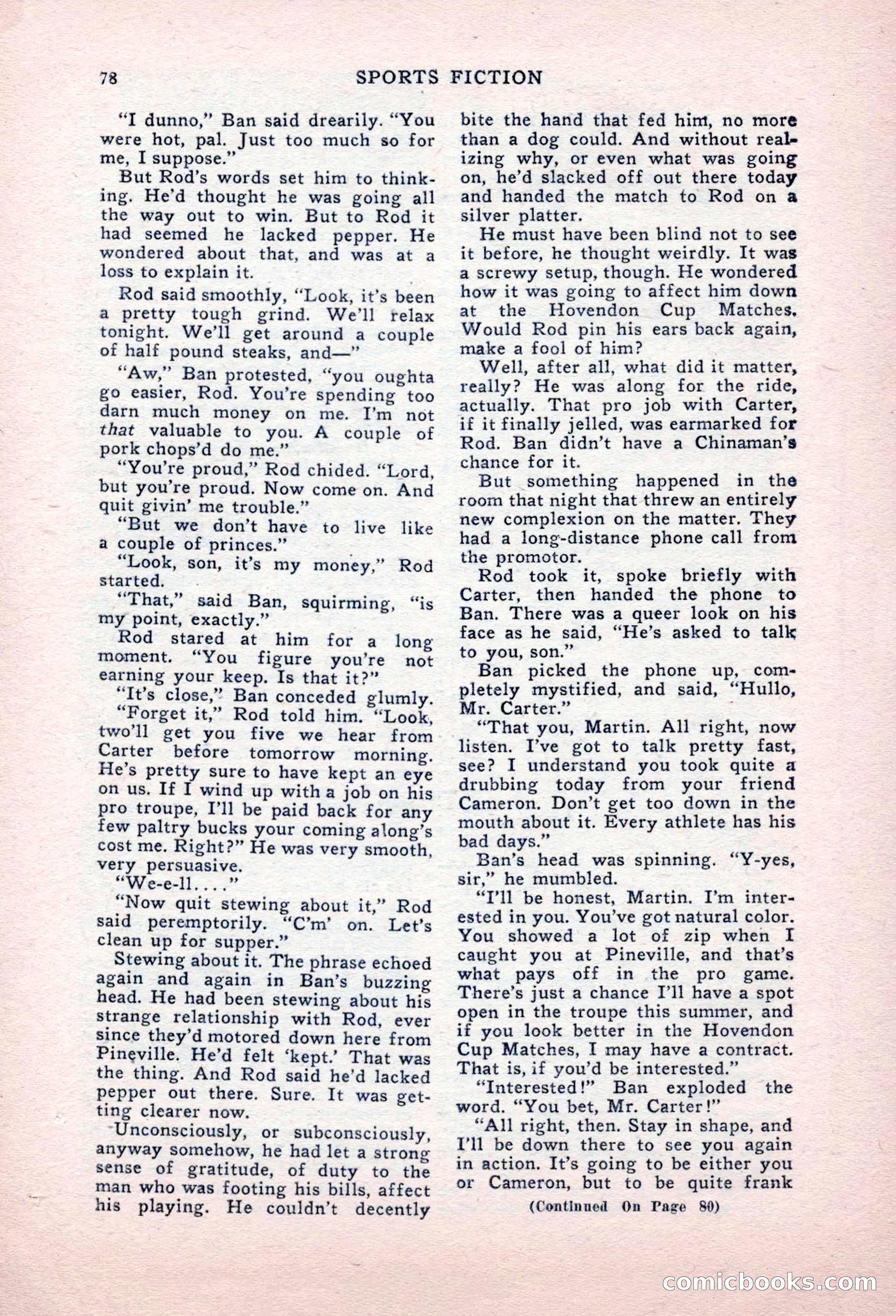 Sports Fiction, September 1947 — page 78 of 100