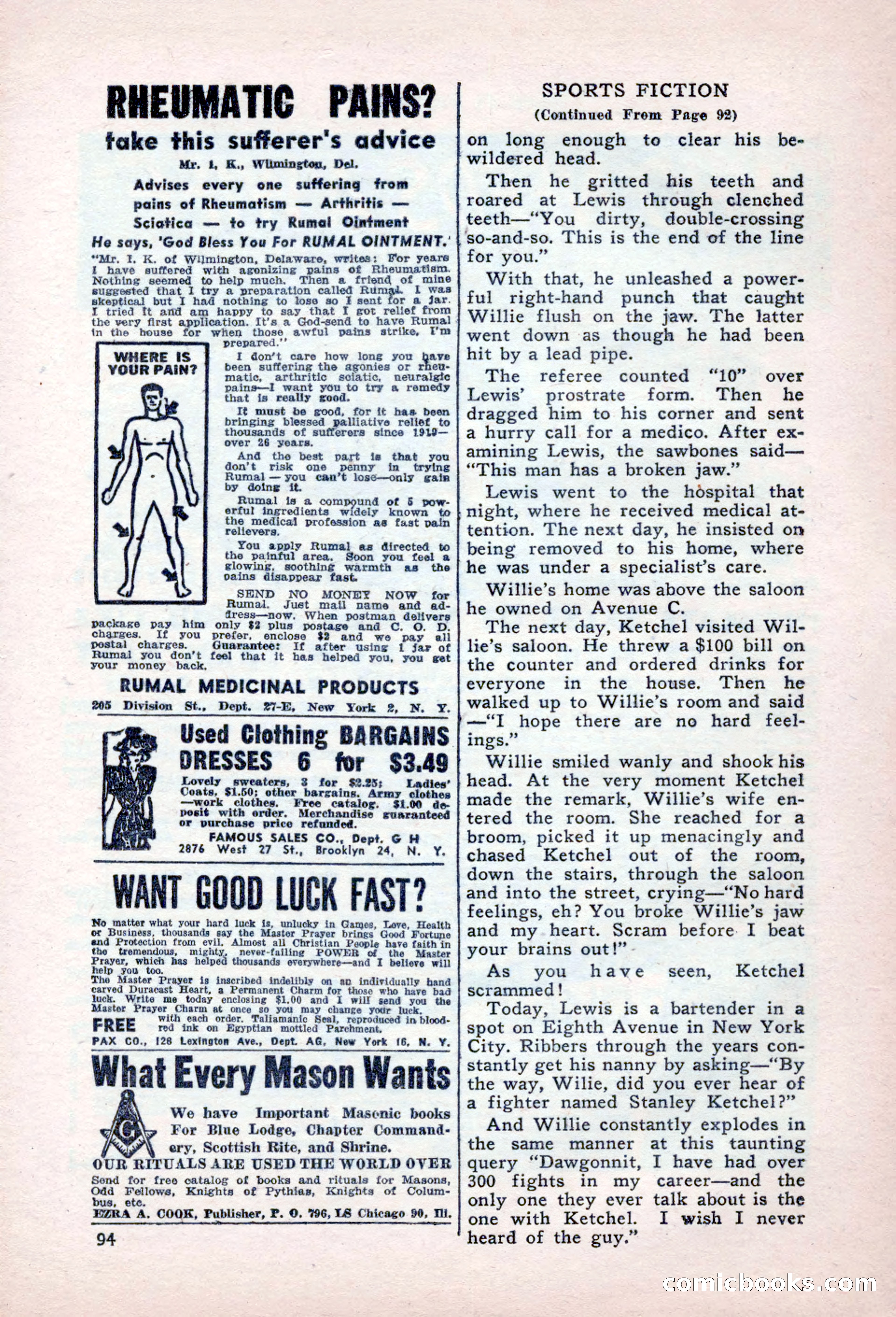 Sports Fiction, September 1947 — page 94 of 100