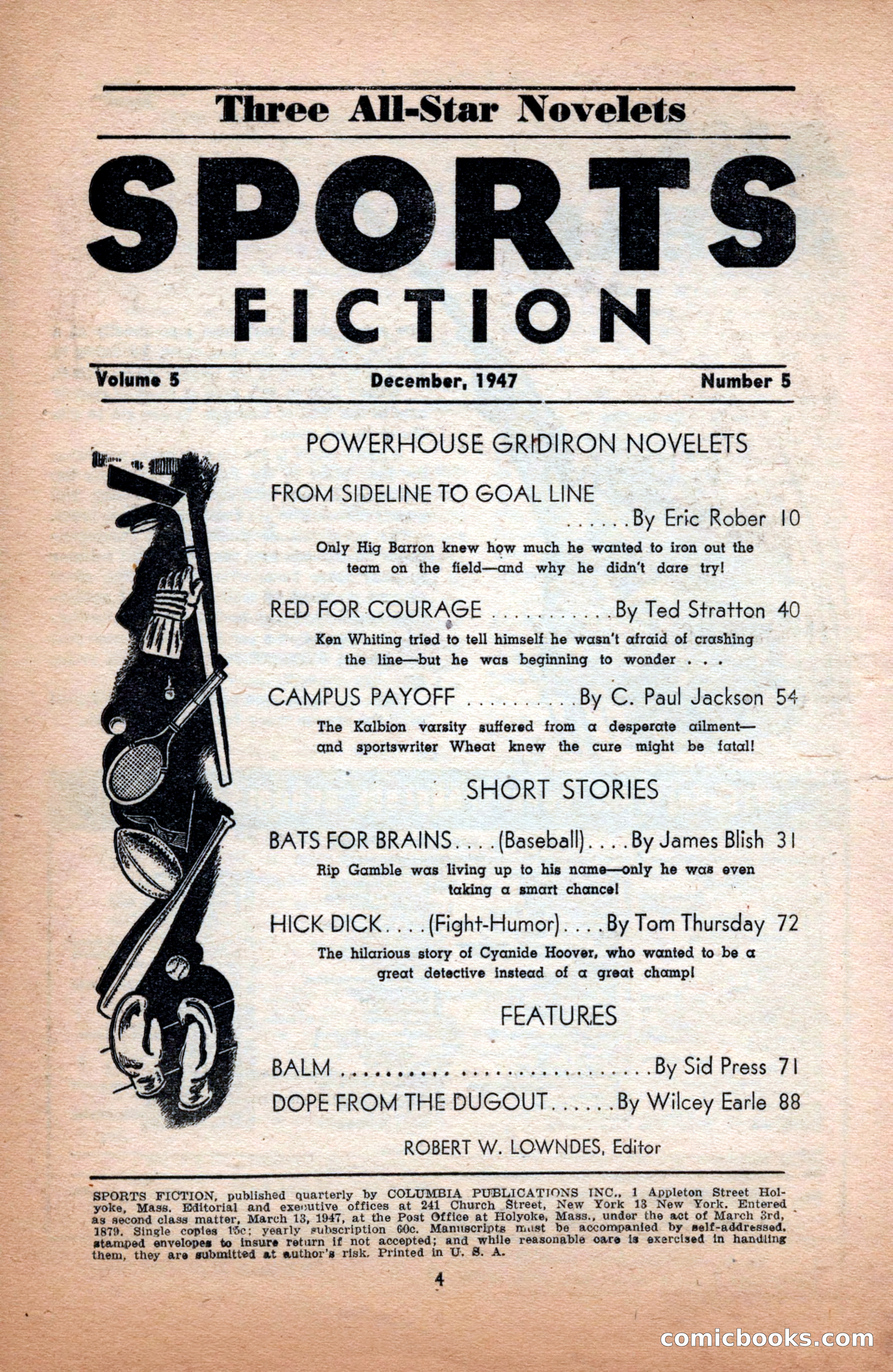Sports Fiction, December 1947 — page 4 of 100