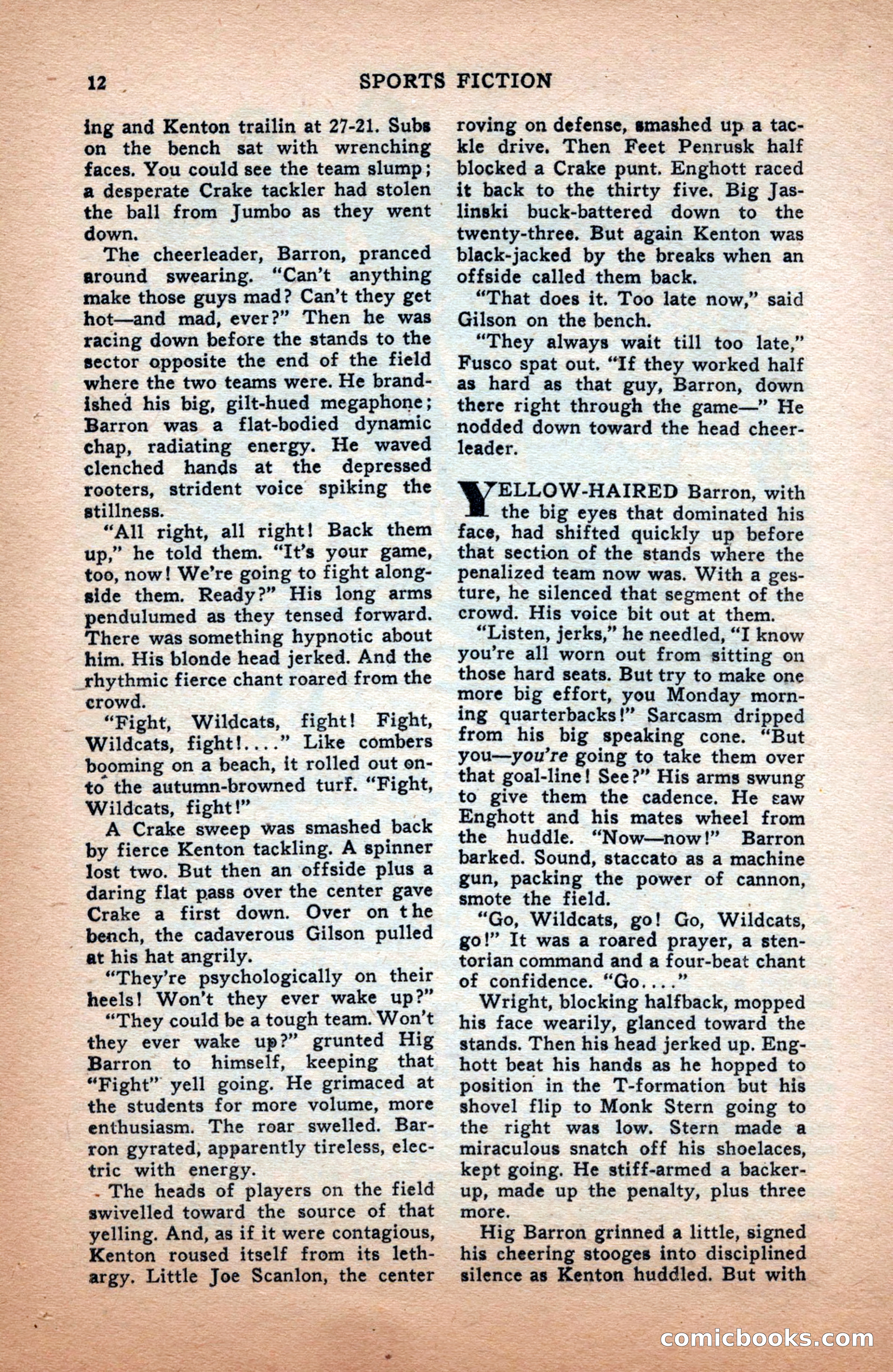 Sports Fiction, December 1947 — page 12 of 100