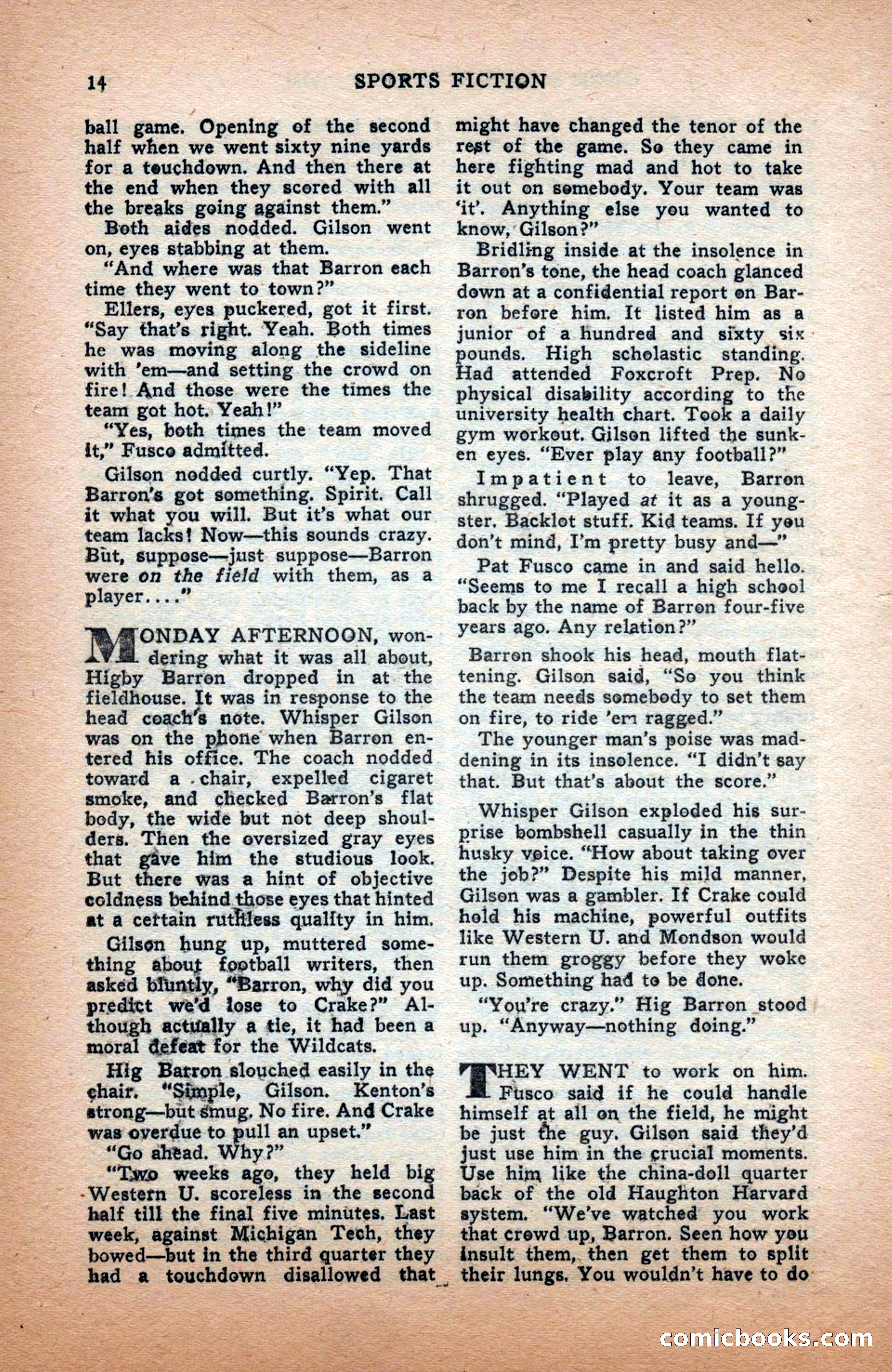 Sports Fiction, December 1947 — page 14 of 100