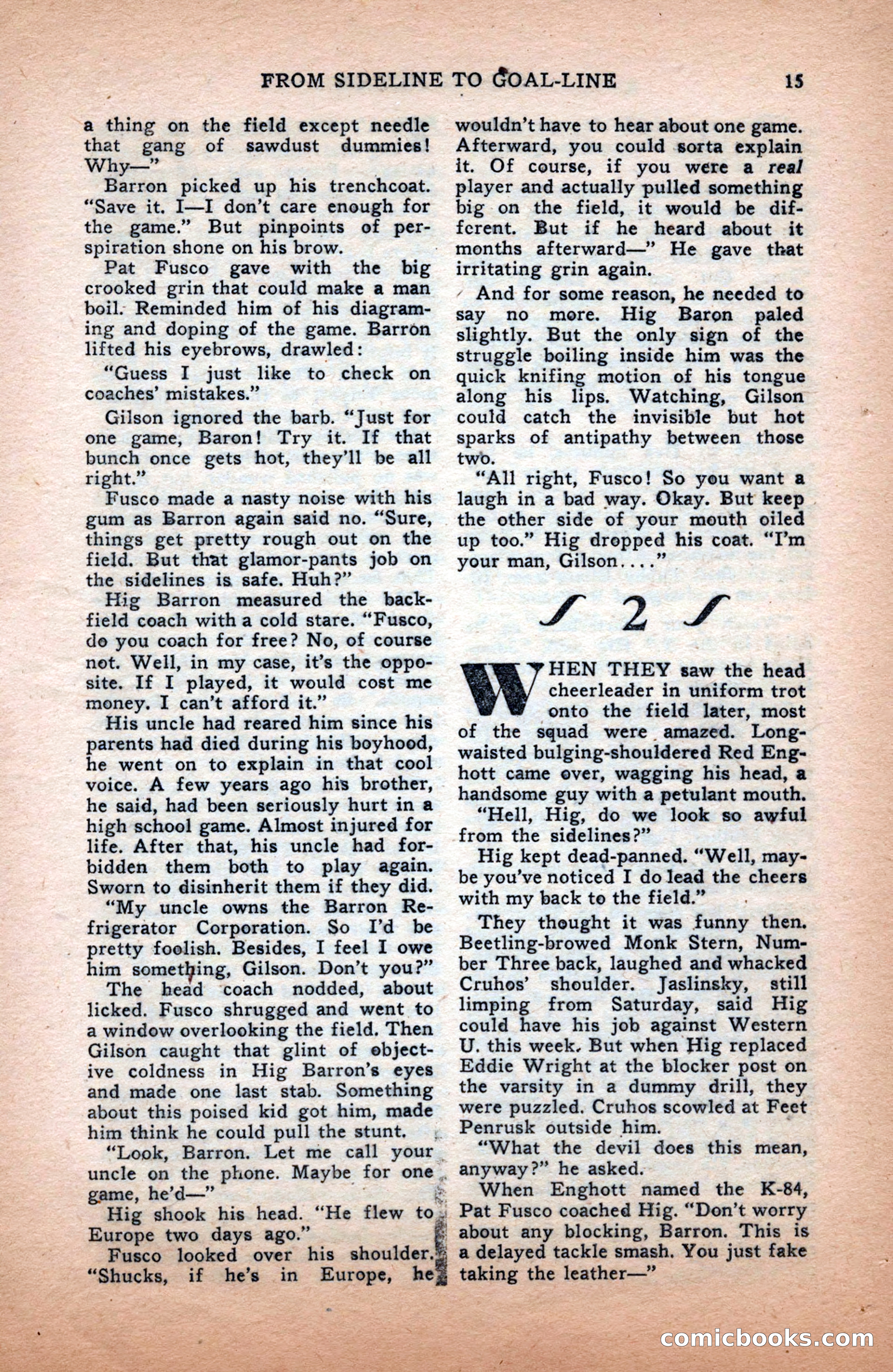 Sports Fiction, December 1947 — page 15 of 100