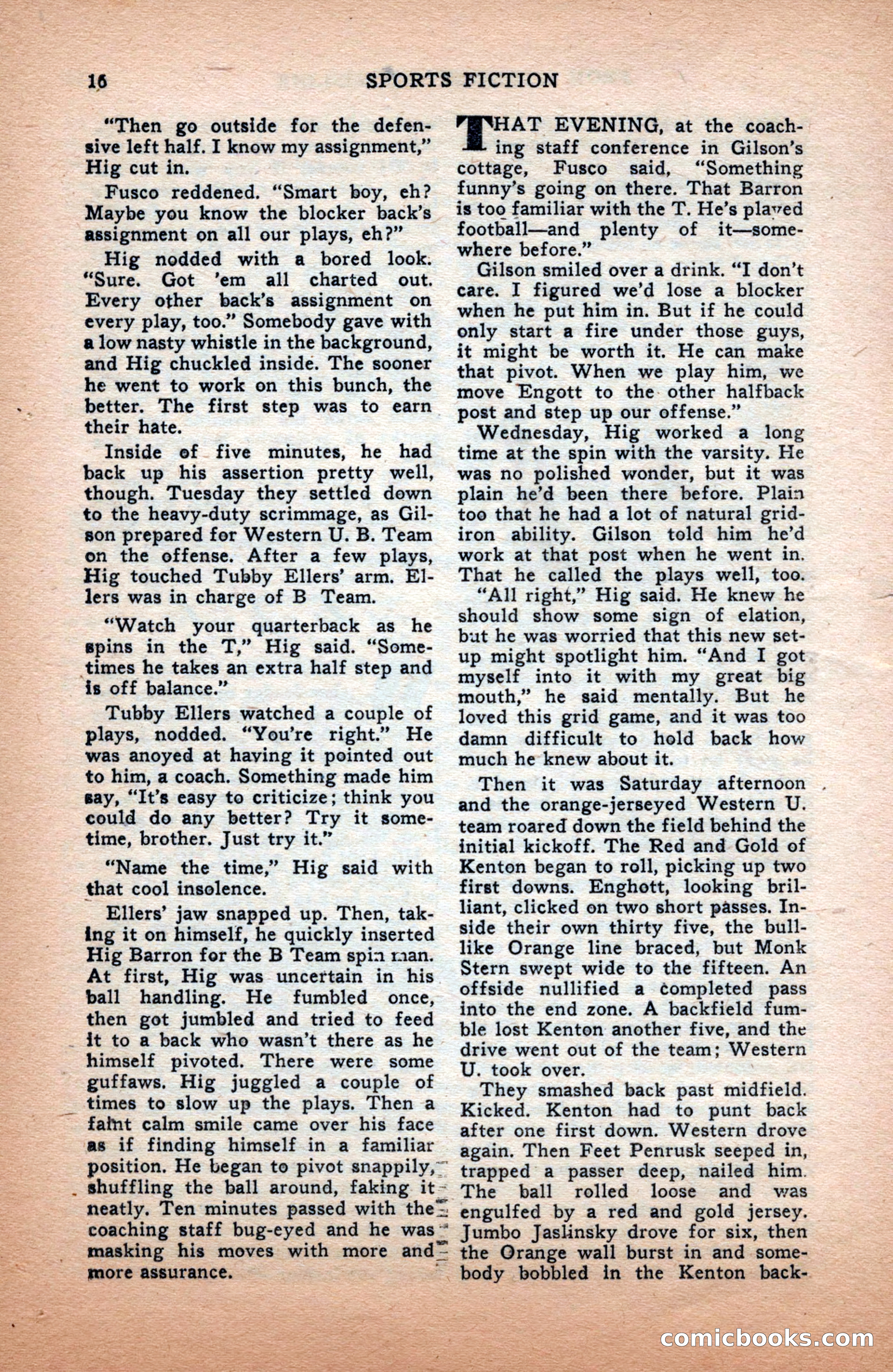 Sports Fiction, December 1947 — page 16 of 100