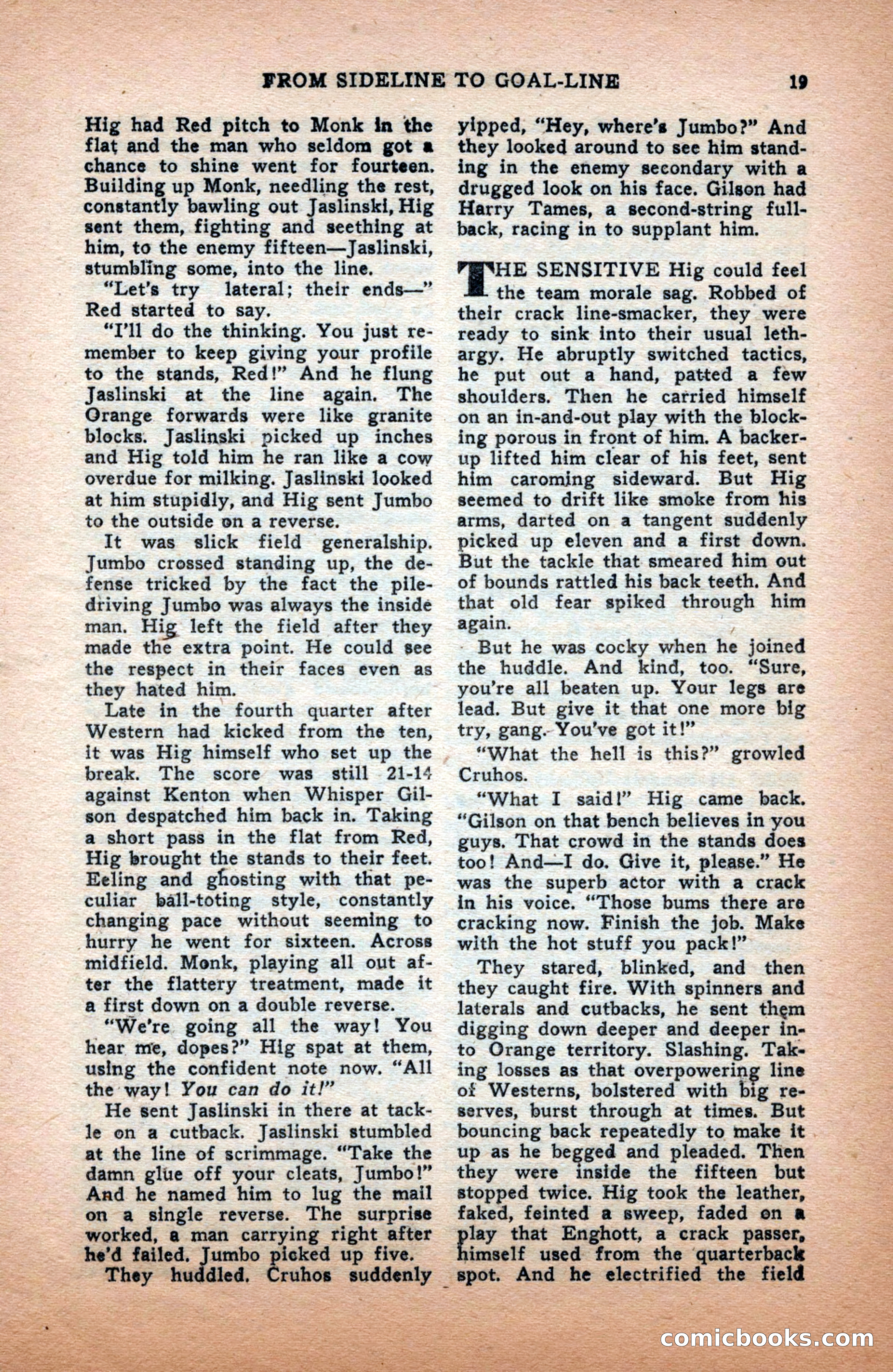 Sports Fiction, December 1947 — page 19 of 100