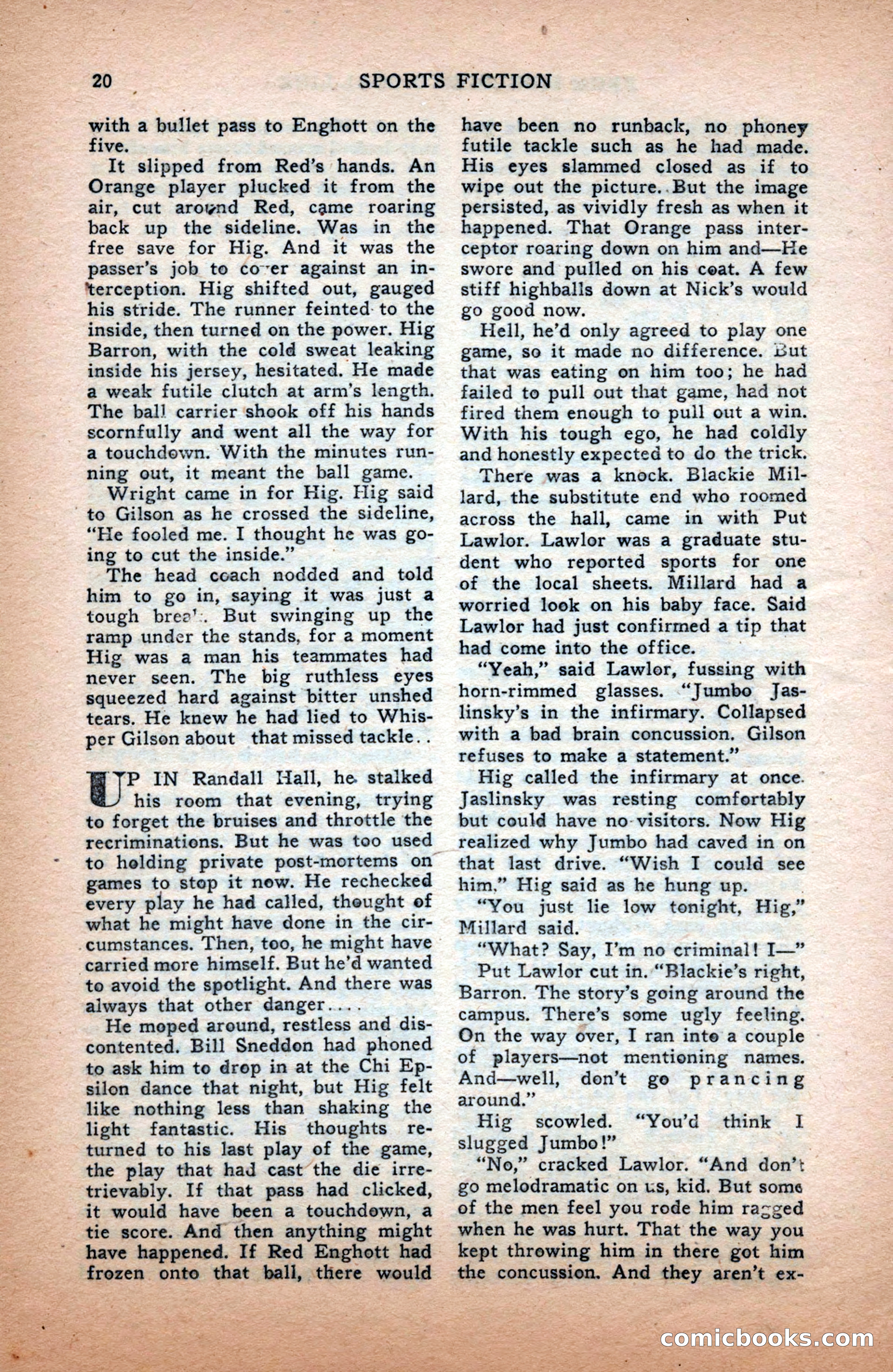 Sports Fiction, December 1947 — page 20 of 100