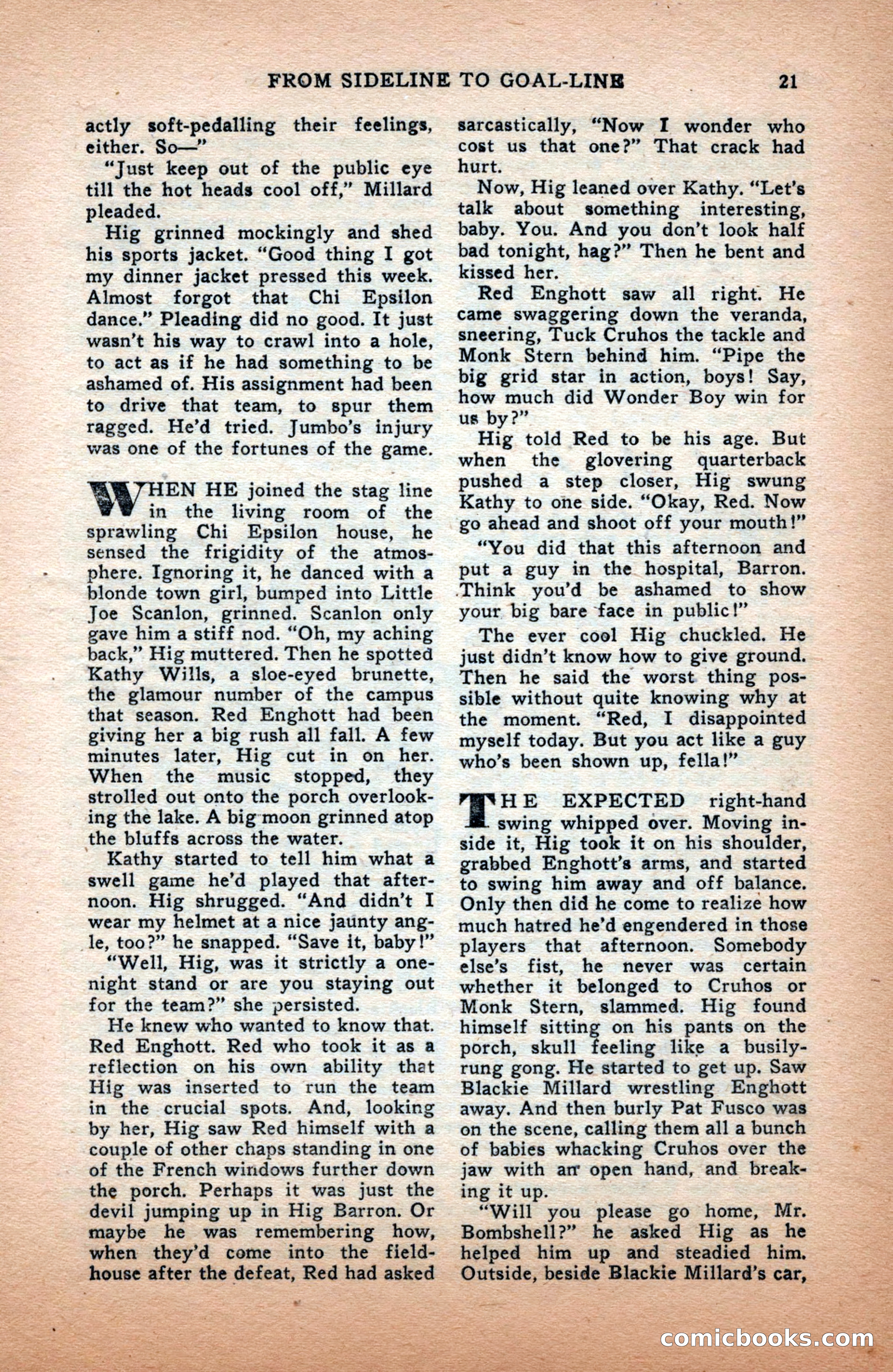 Sports Fiction, December 1947 — page 21 of 100