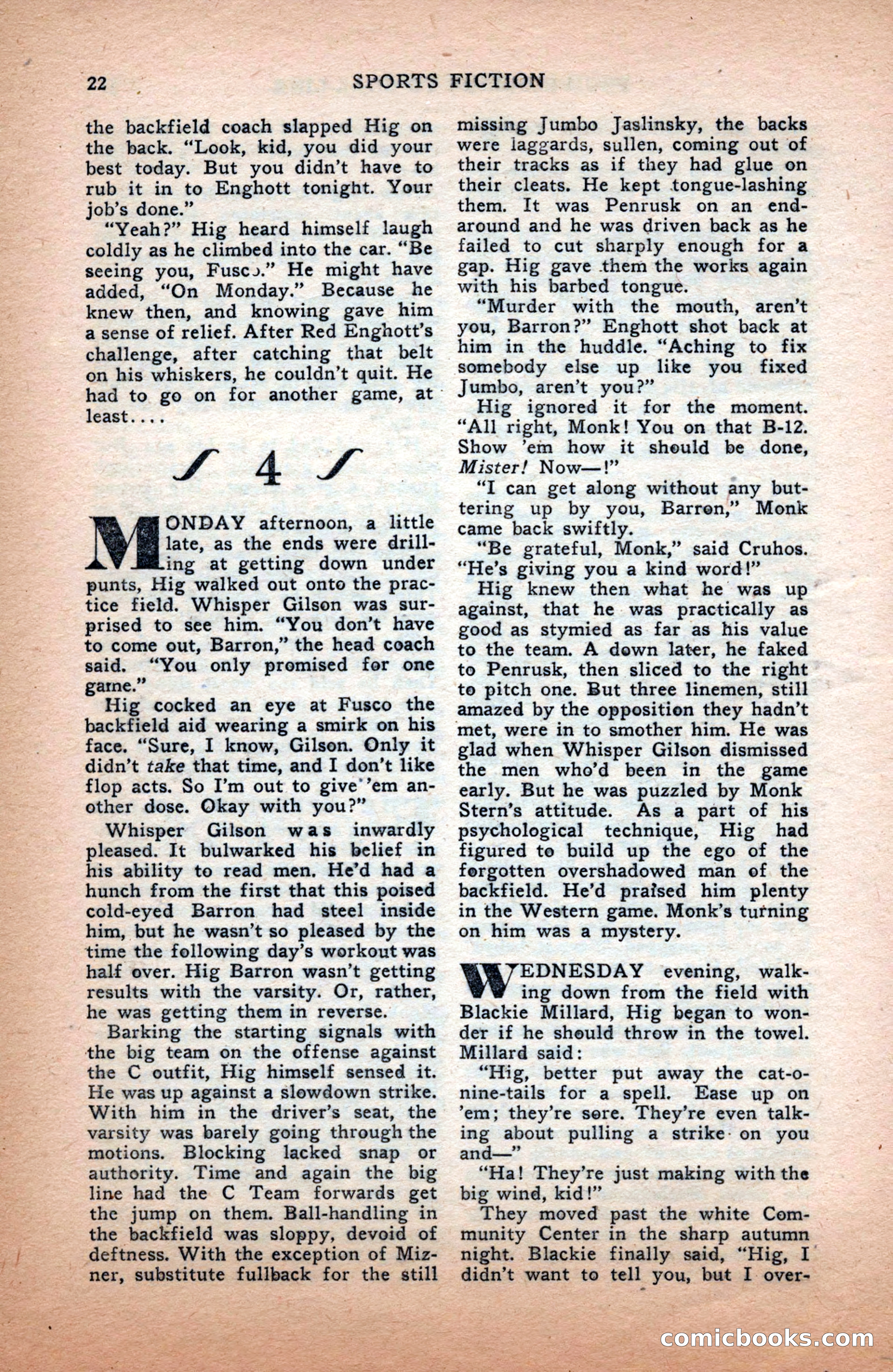 Sports Fiction, December 1947 — page 22 of 100