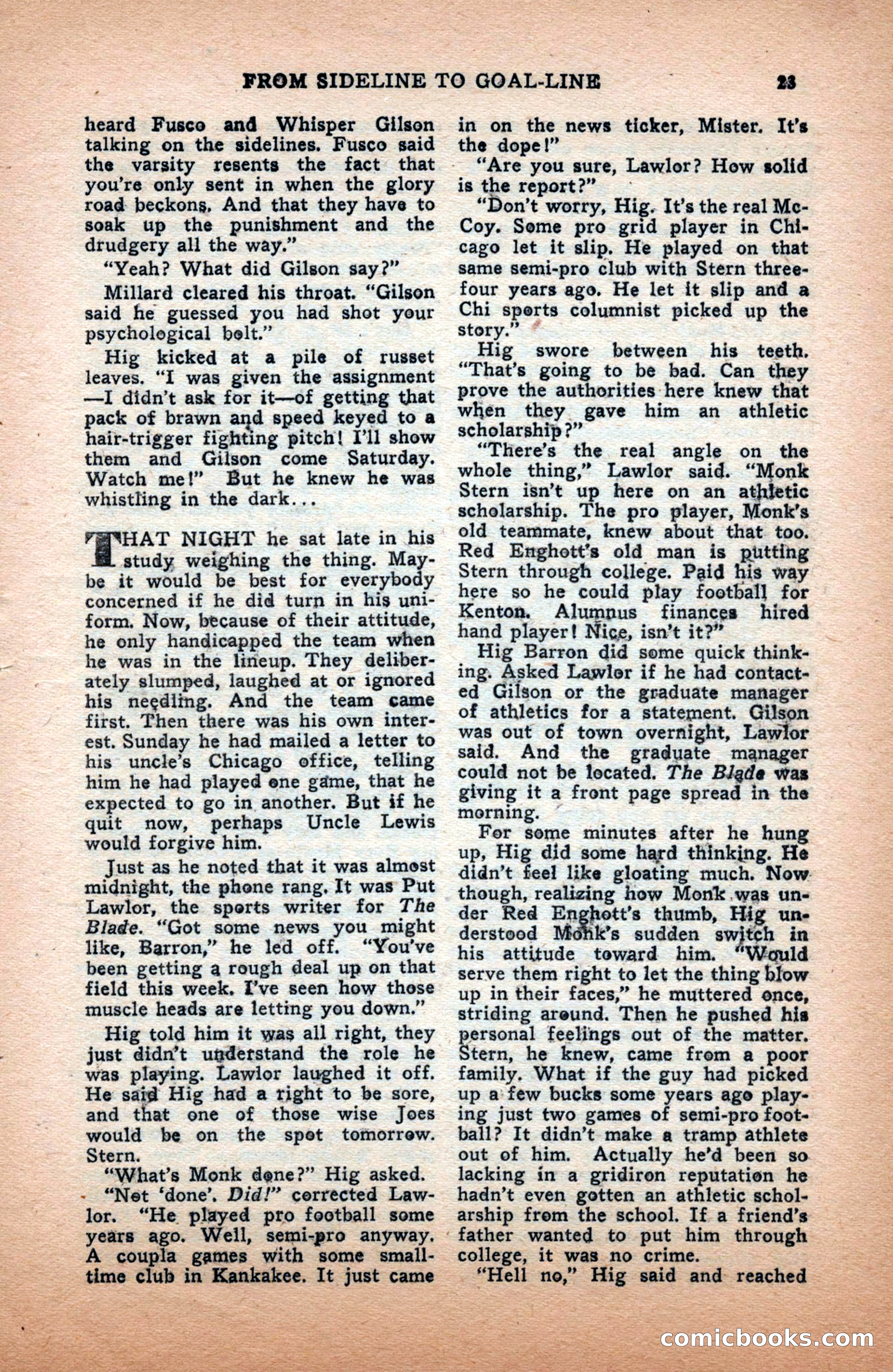 Sports Fiction, December 1947 — page 23 of 100