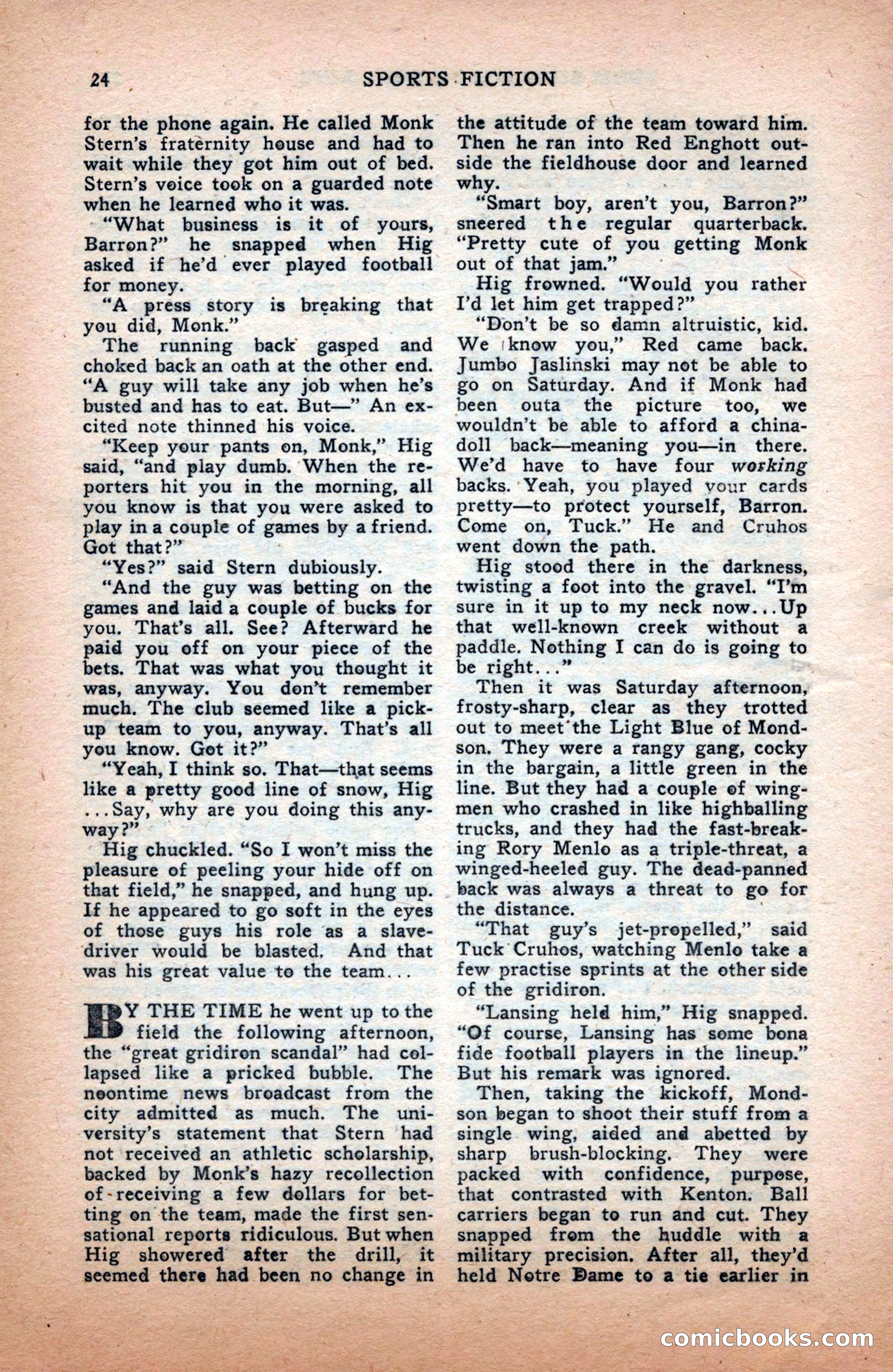 Sports Fiction, December 1947 — page 24 of 100