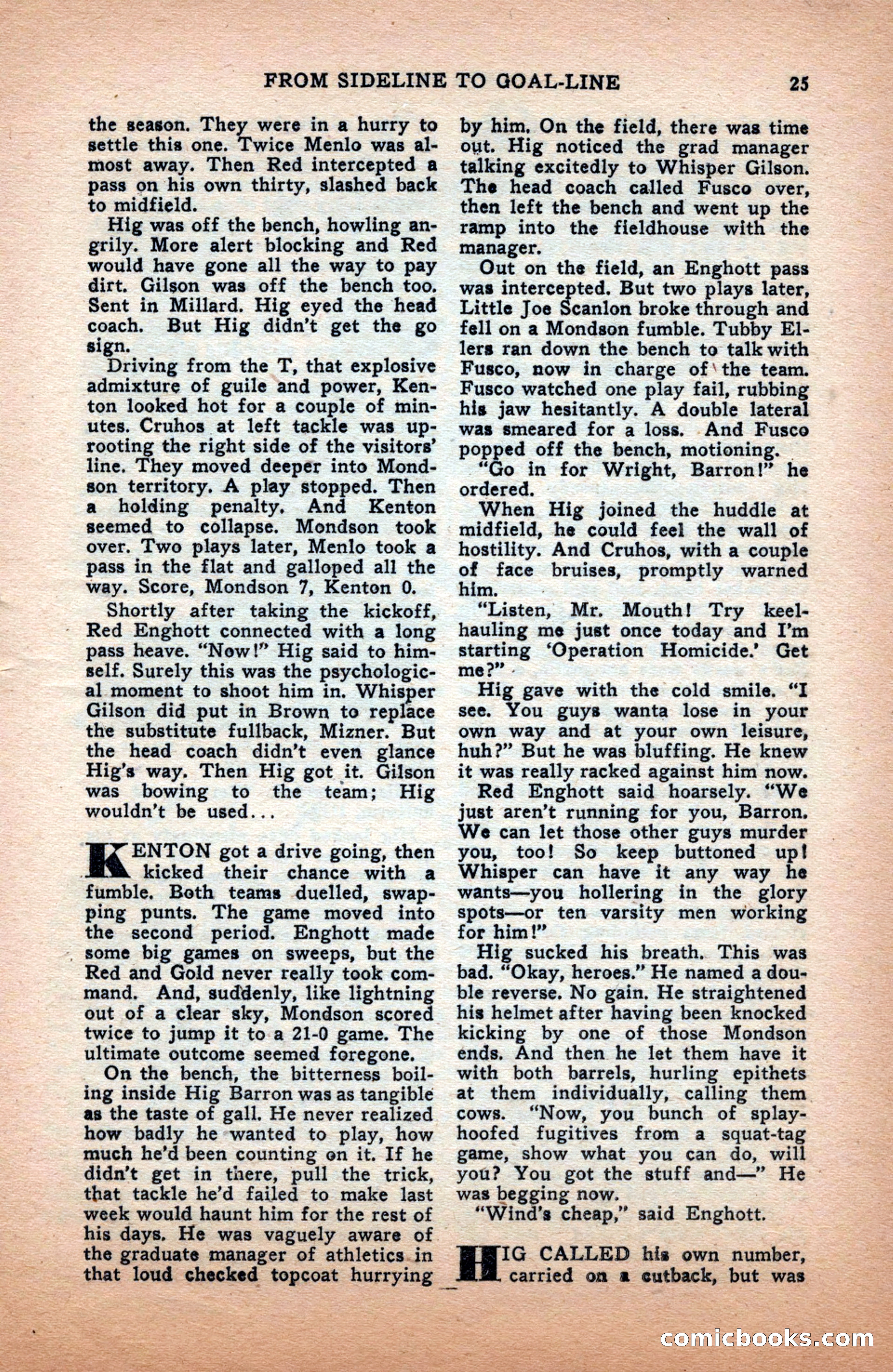 Sports Fiction, December 1947 — page 25 of 100