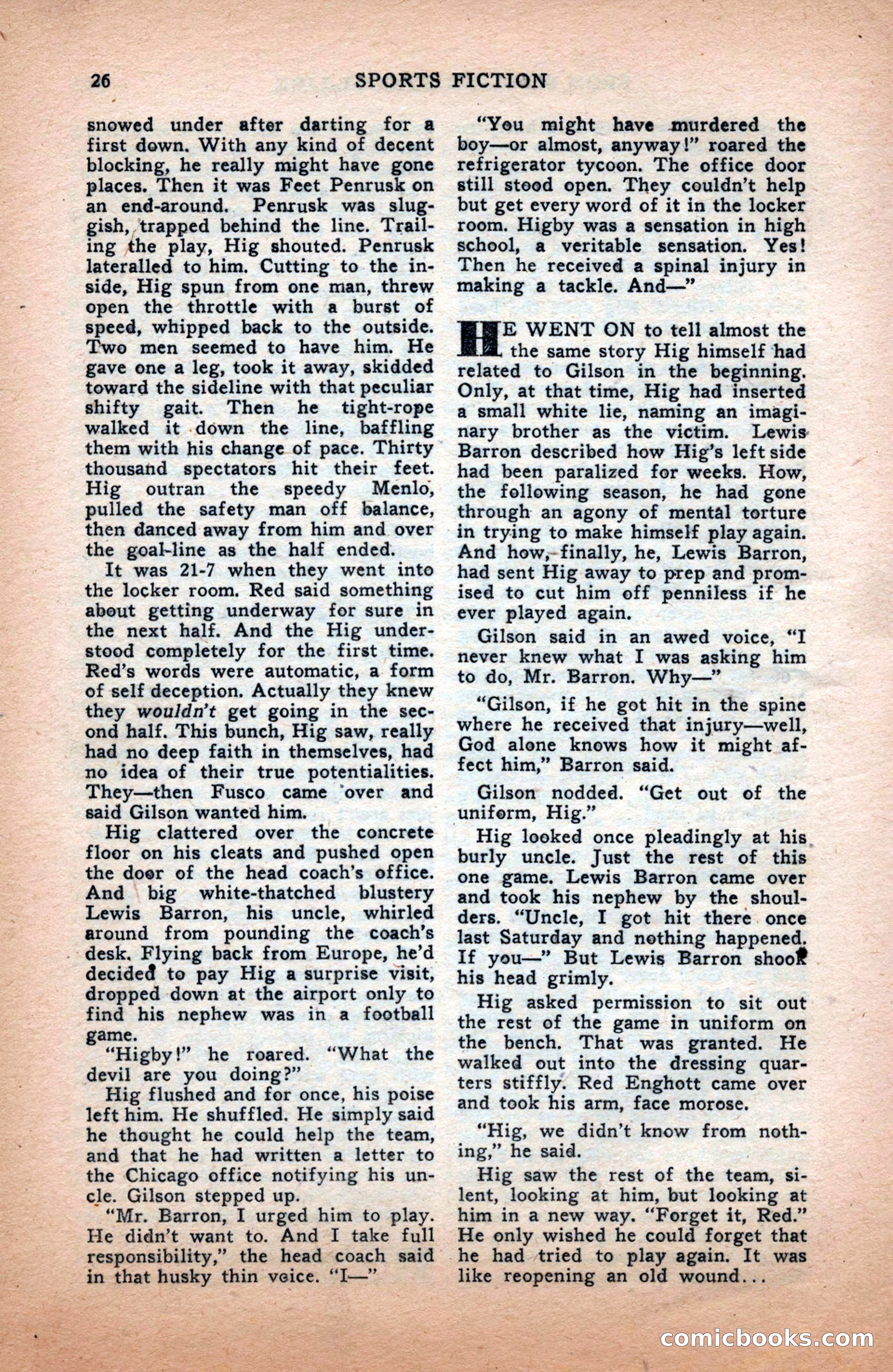 Sports Fiction, December 1947 — page 26 of 100