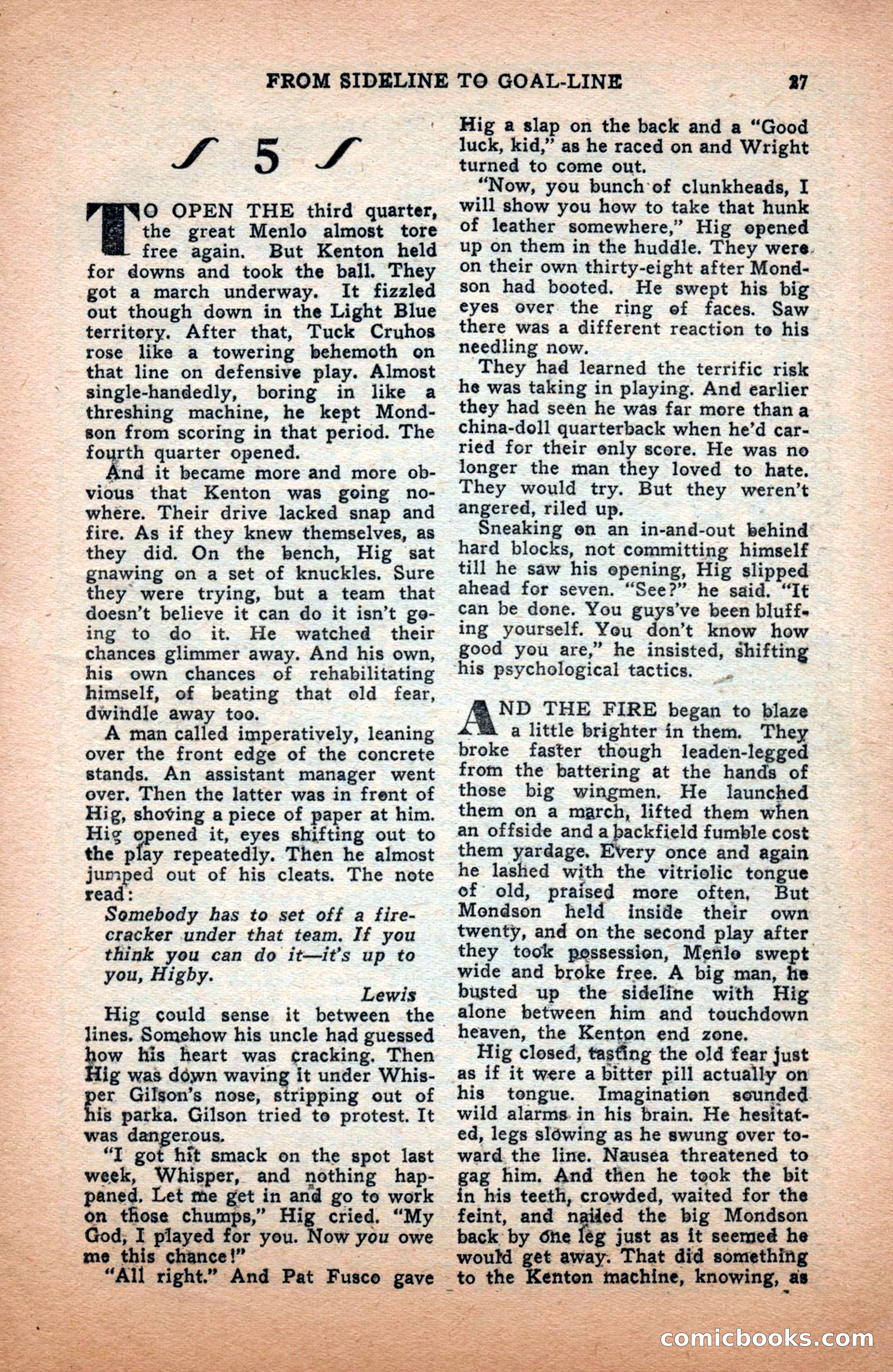 Sports Fiction, December 1947 — page 27 of 100