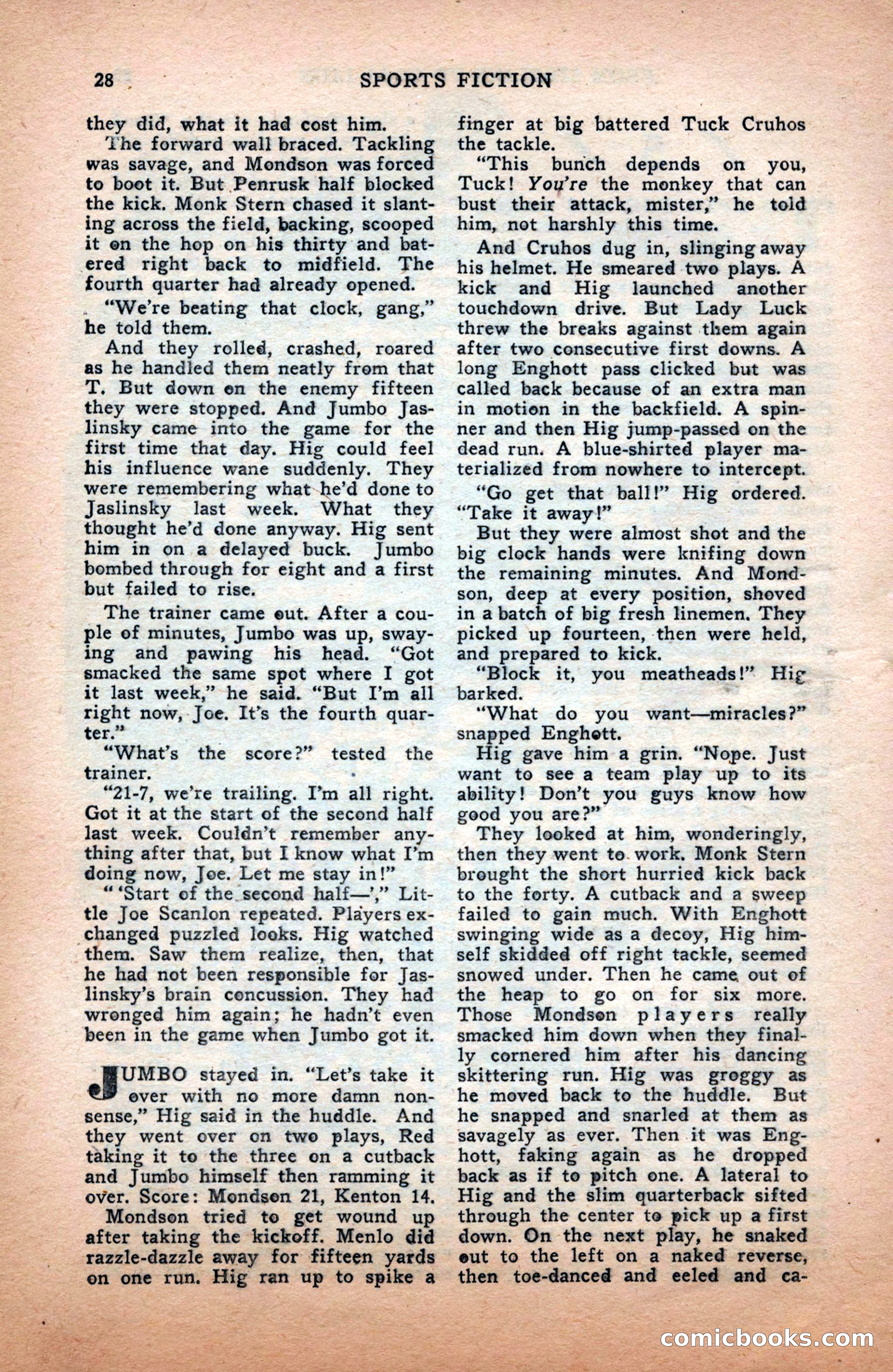 Sports Fiction, December 1947 — page 28 of 100