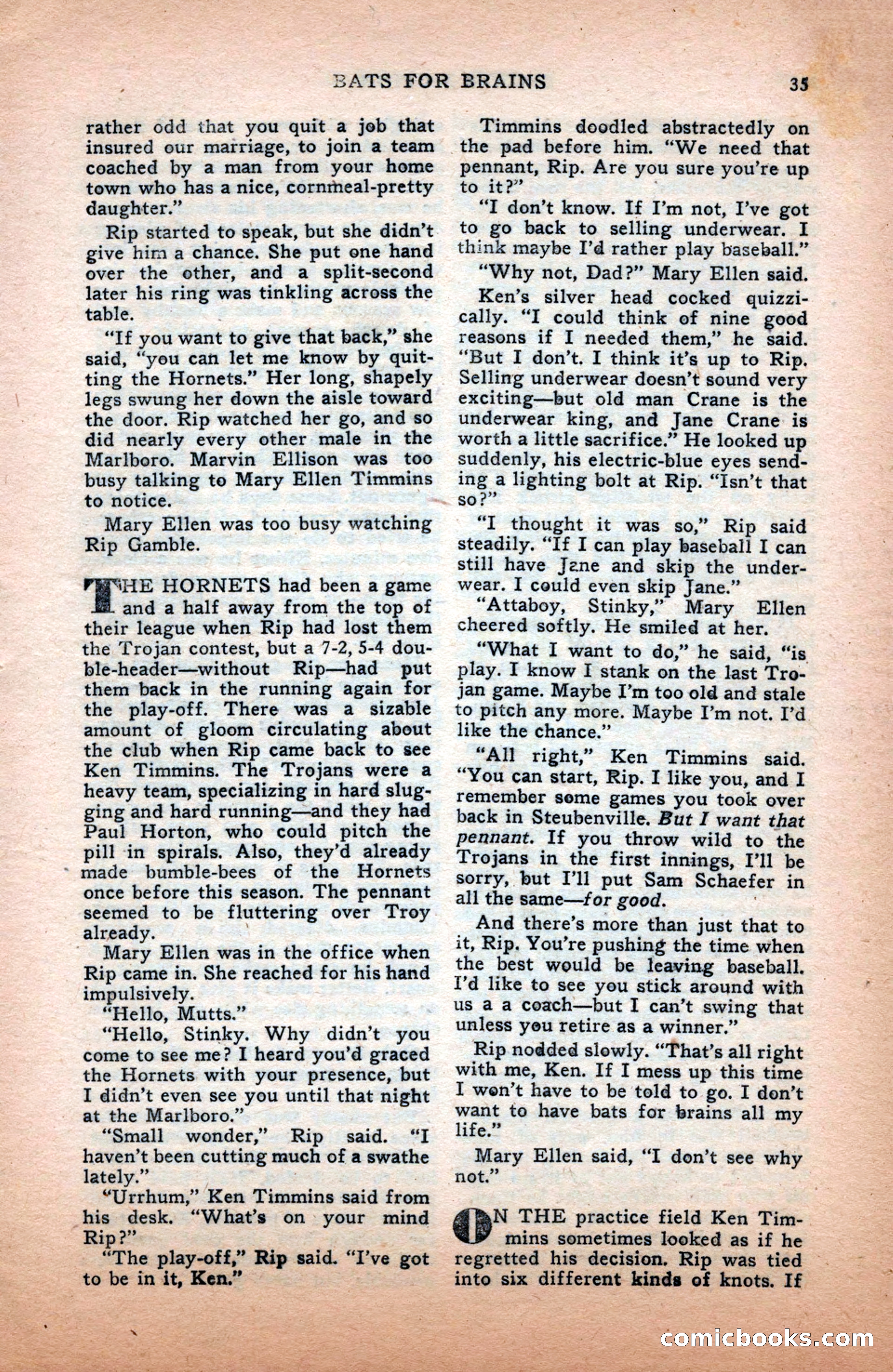 Sports Fiction, December 1947 — page 35 of 100