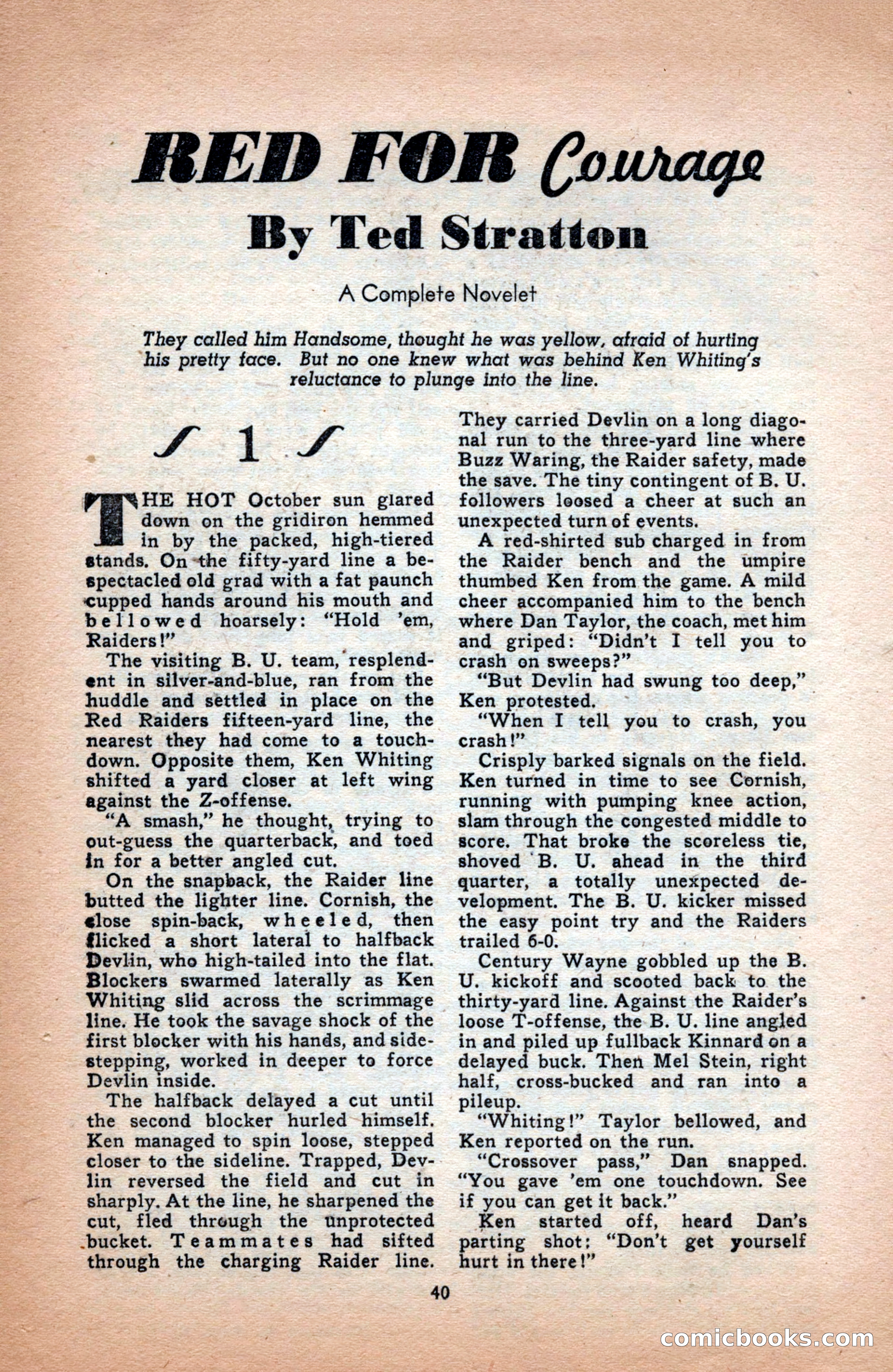 Sports Fiction, December 1947 — page 40 of 100