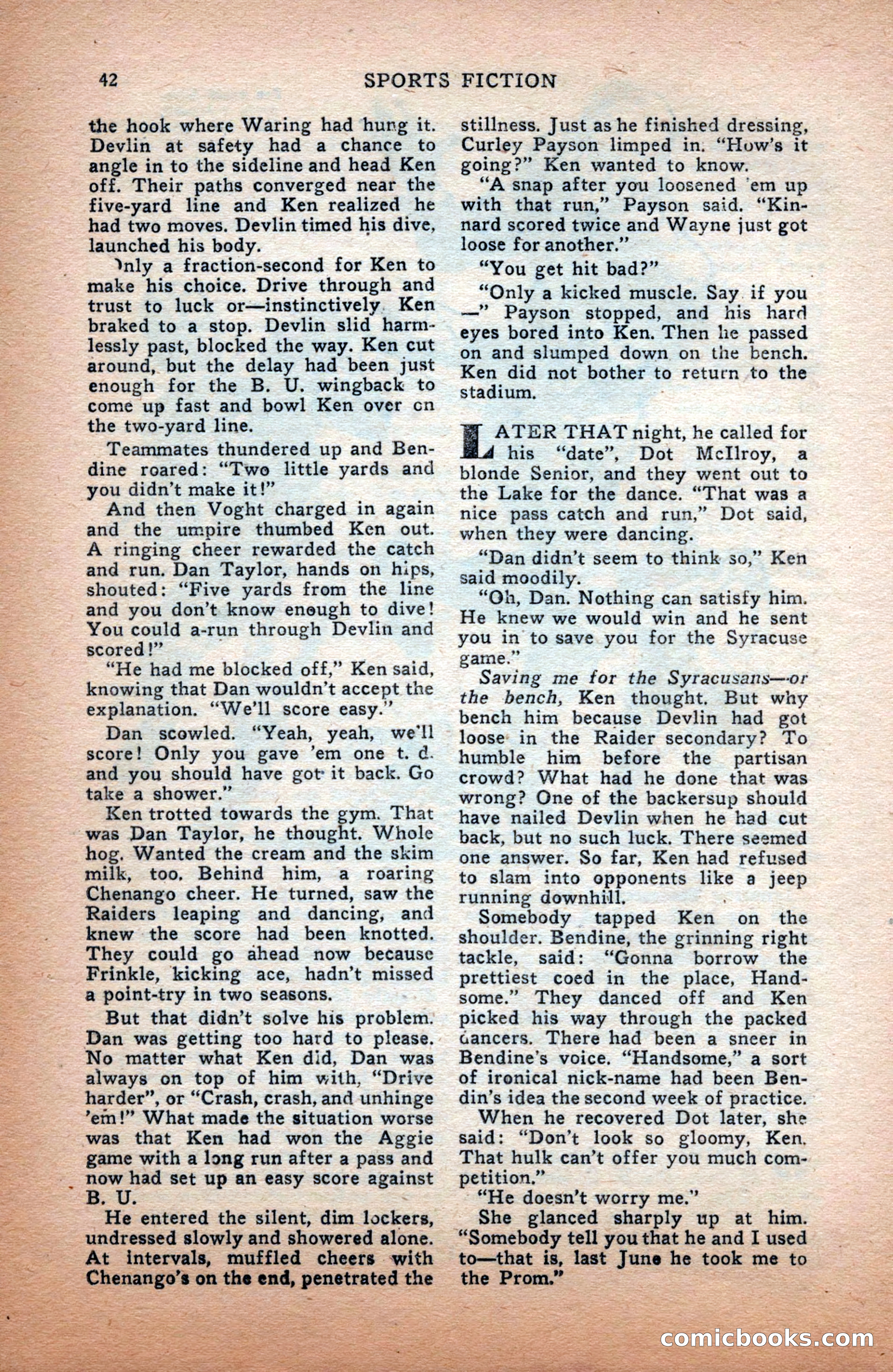 Sports Fiction, December 1947 — page 42 of 100