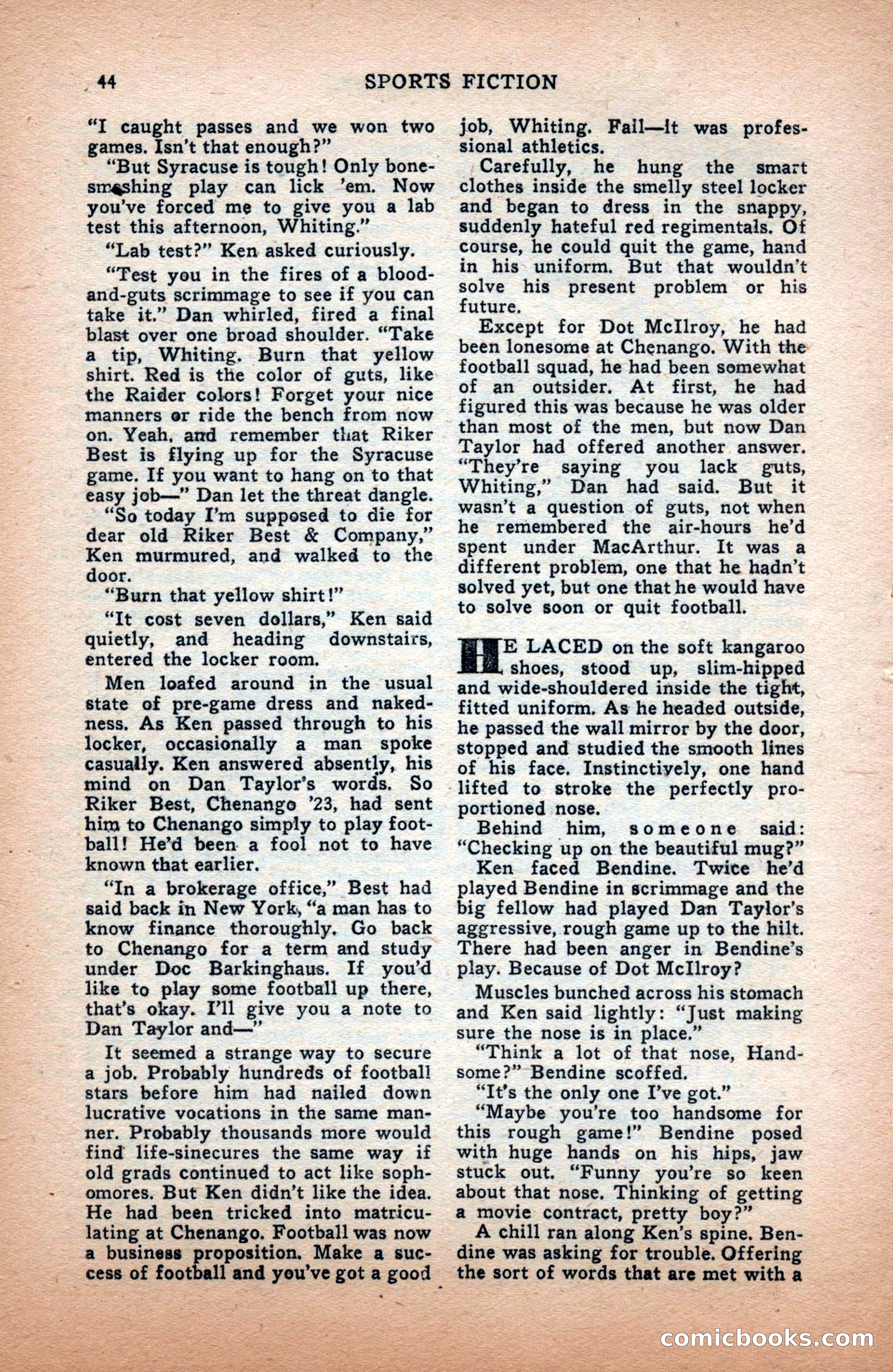 Sports Fiction, December 1947 — page 44 of 100