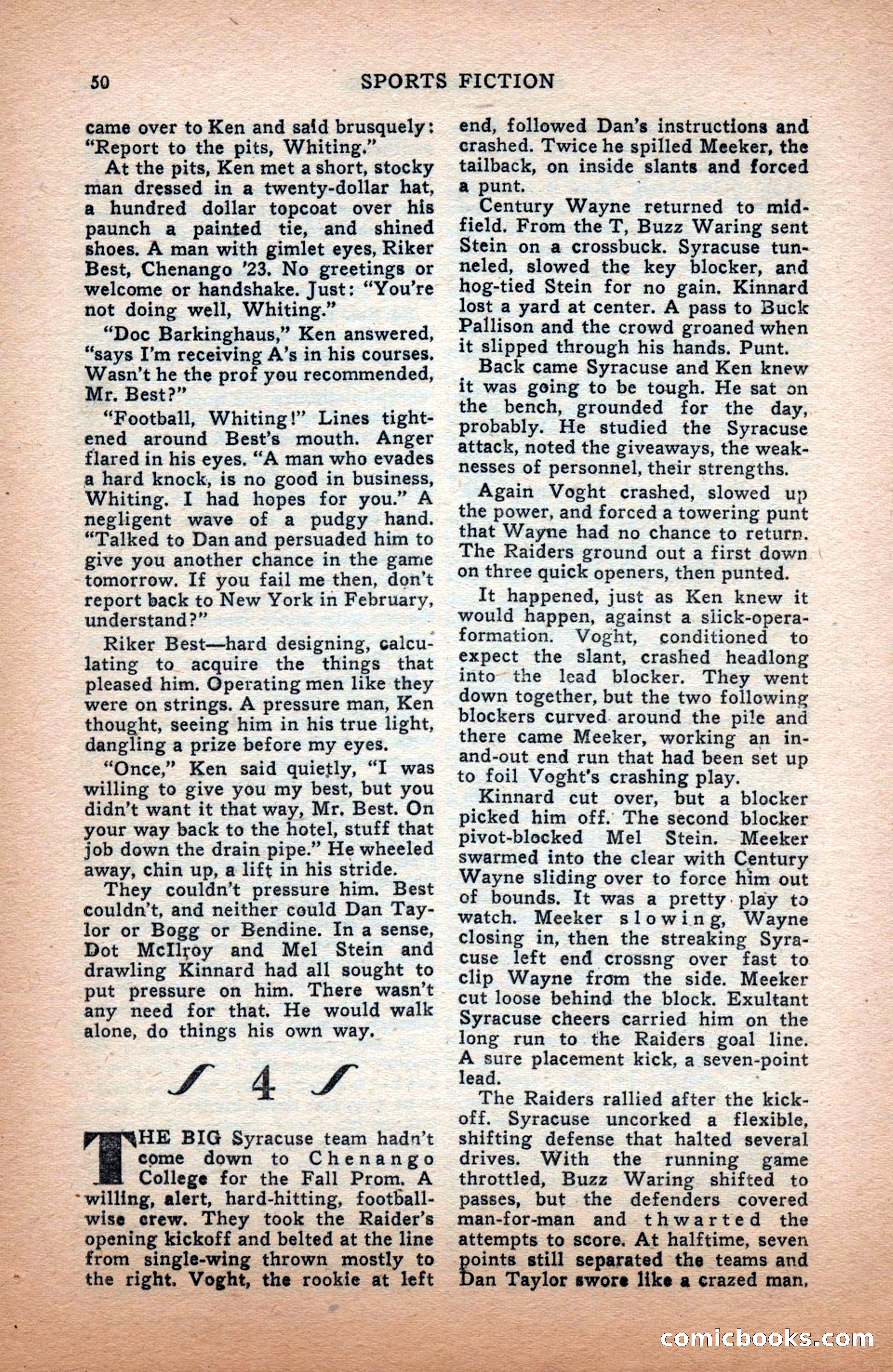 Sports Fiction, December 1947 — page 50 of 100