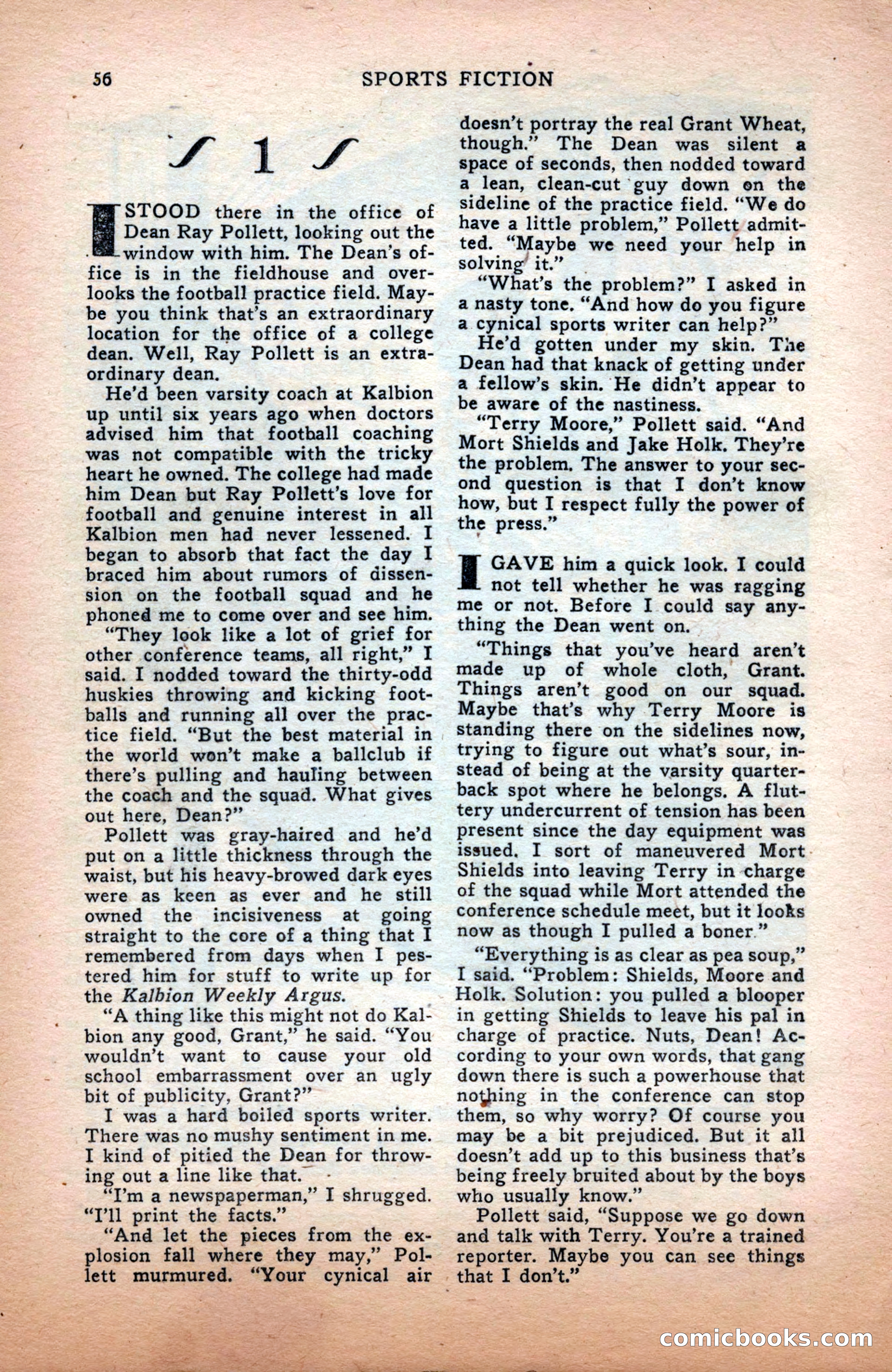 Sports Fiction, December 1947 — page 56 of 100