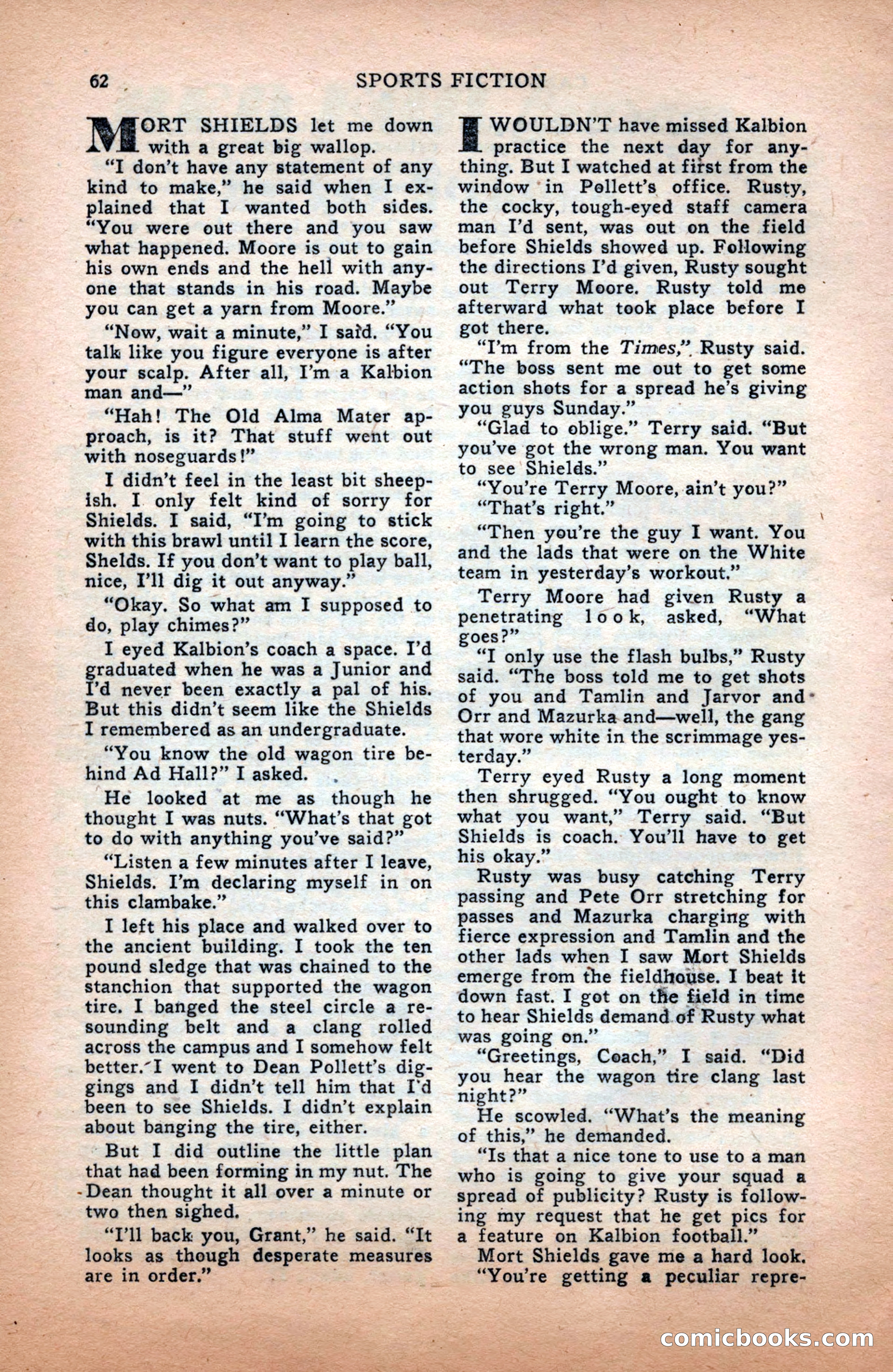 Sports Fiction, December 1947 — page 62 of 100
