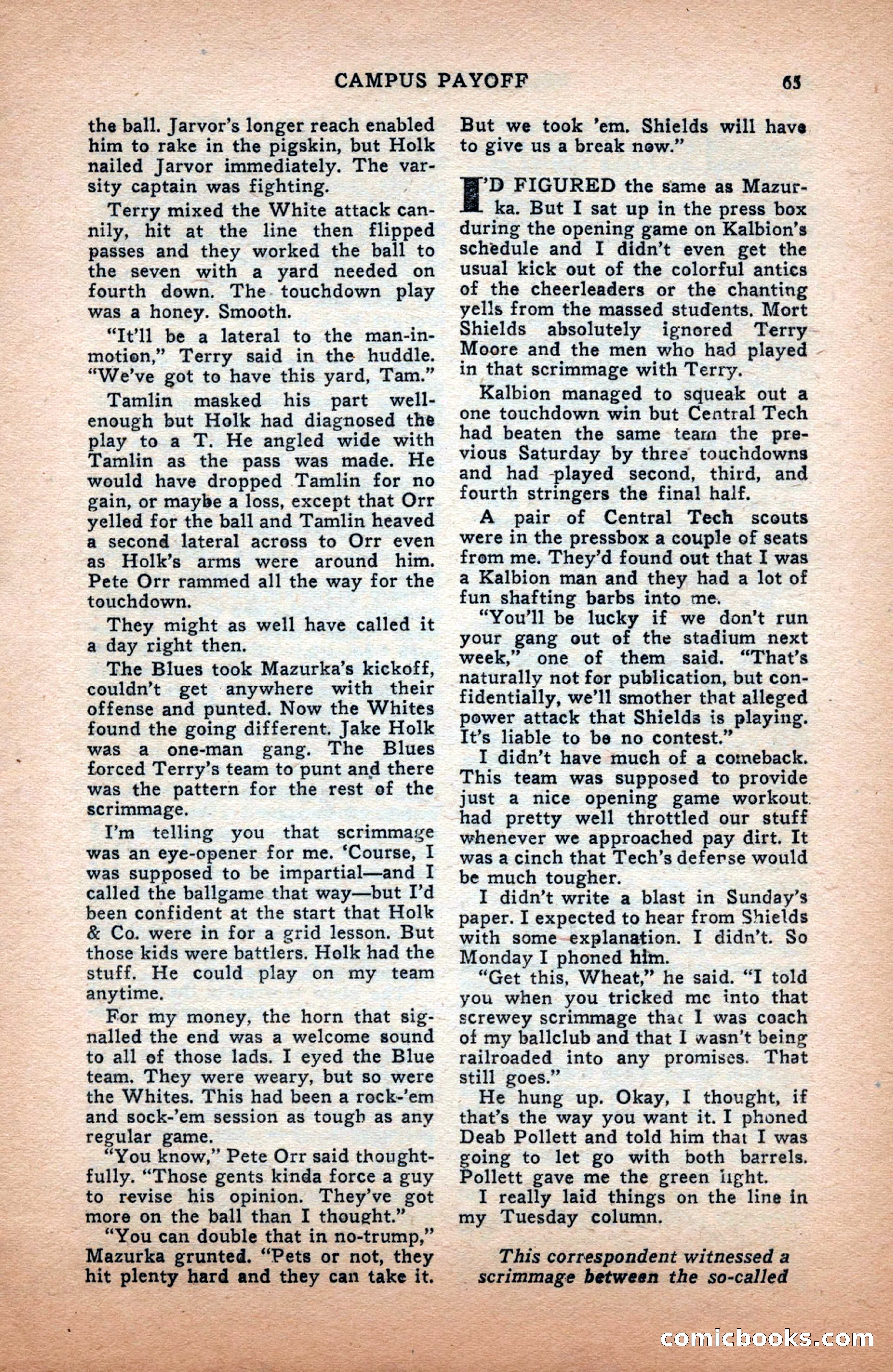 Sports Fiction, December 1947 — page 65 of 100