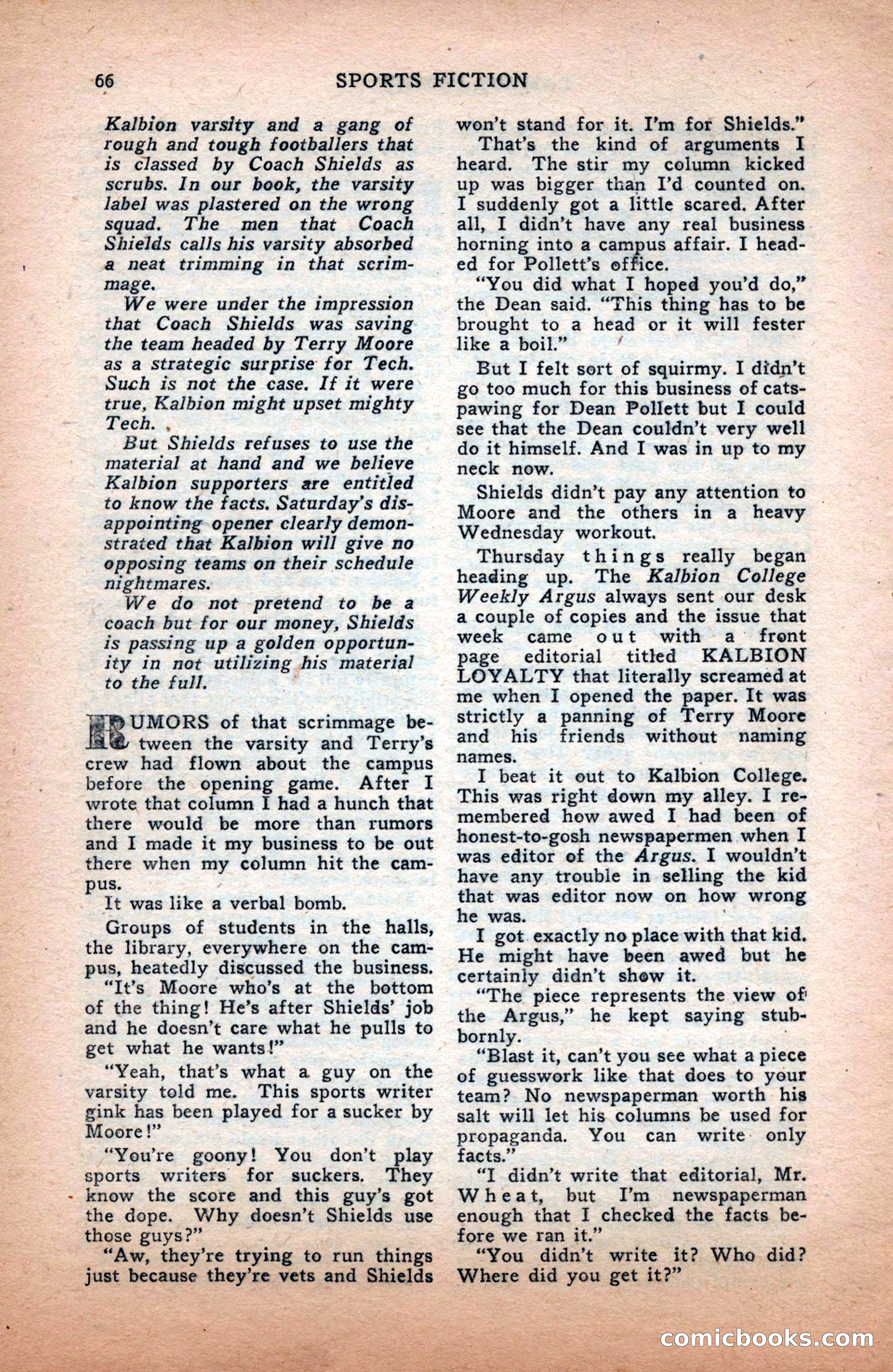 Sports Fiction, December 1947 — page 66 of 100