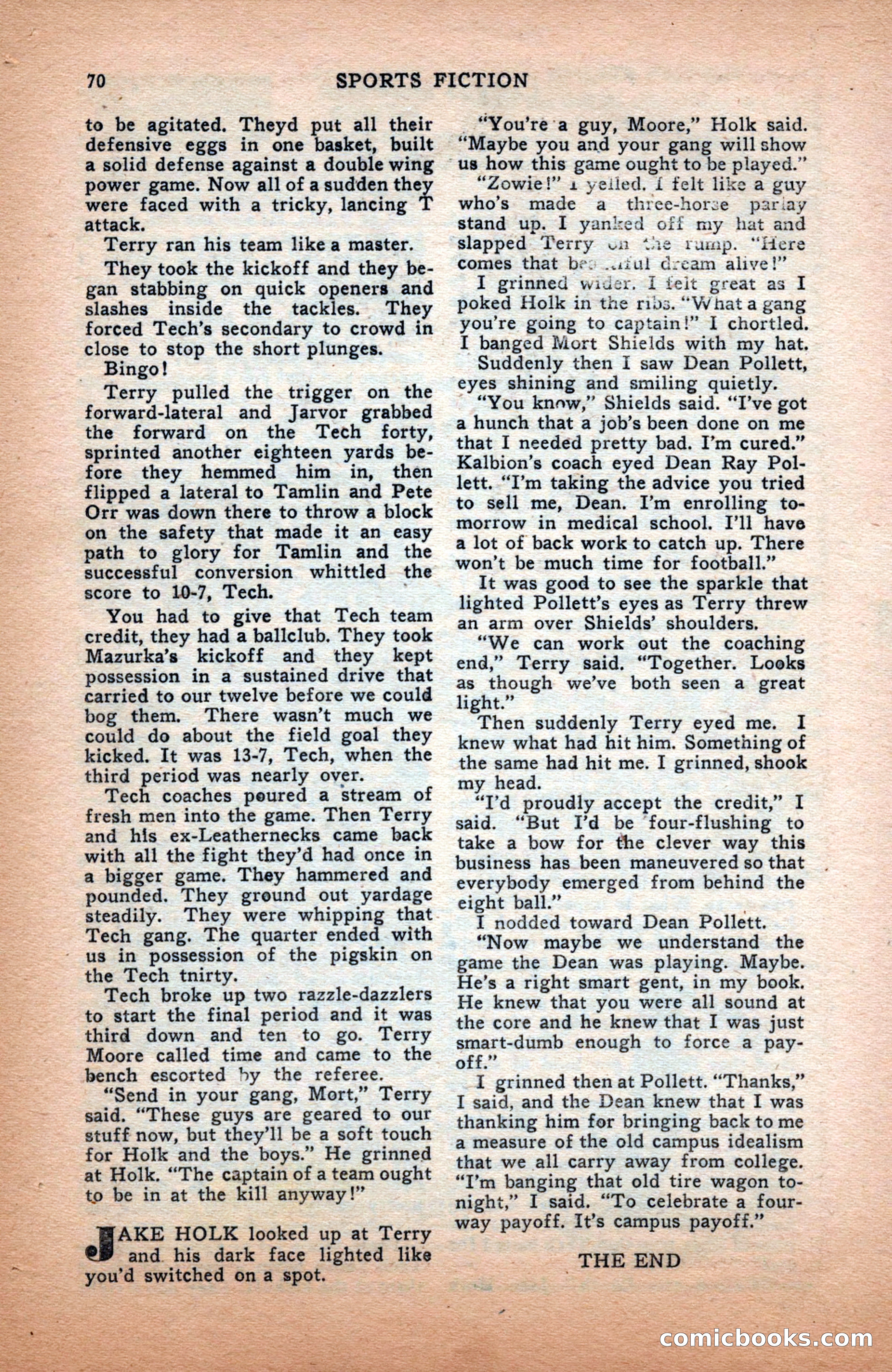 Sports Fiction, December 1947 — page 70 of 100