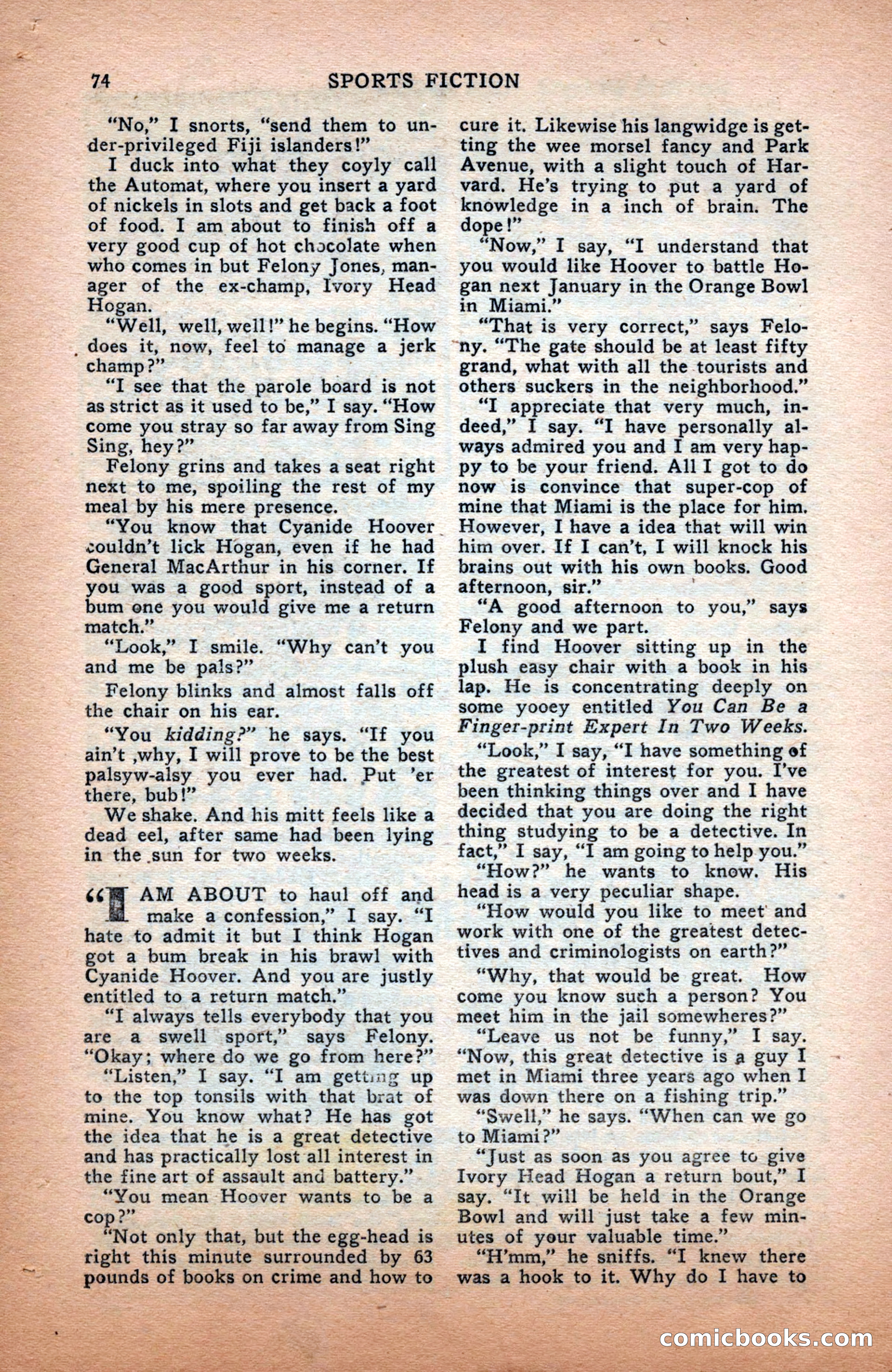 Sports Fiction, December 1947 — page 74 of 100