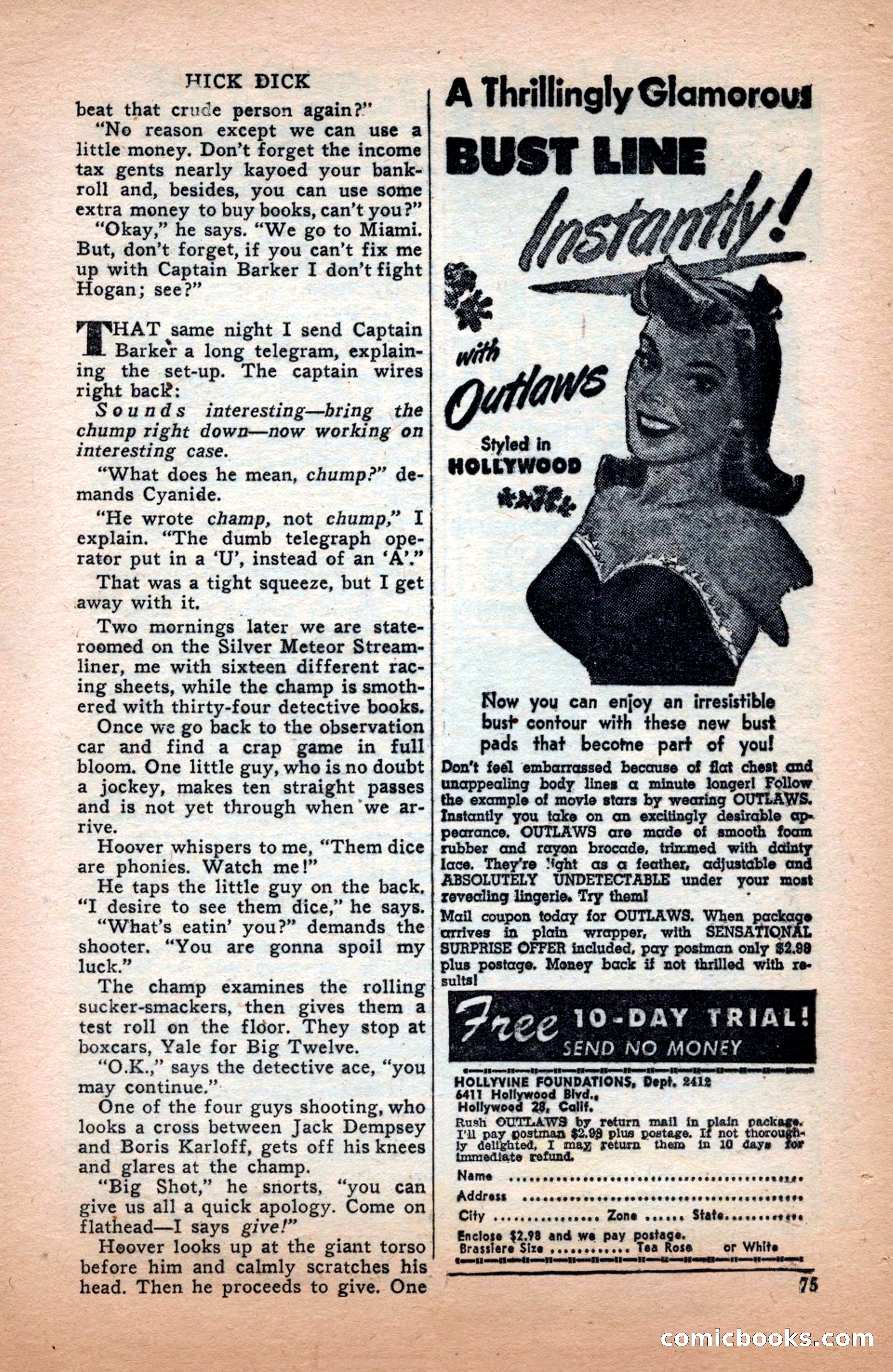 Sports Fiction, December 1947 — page 75 of 100