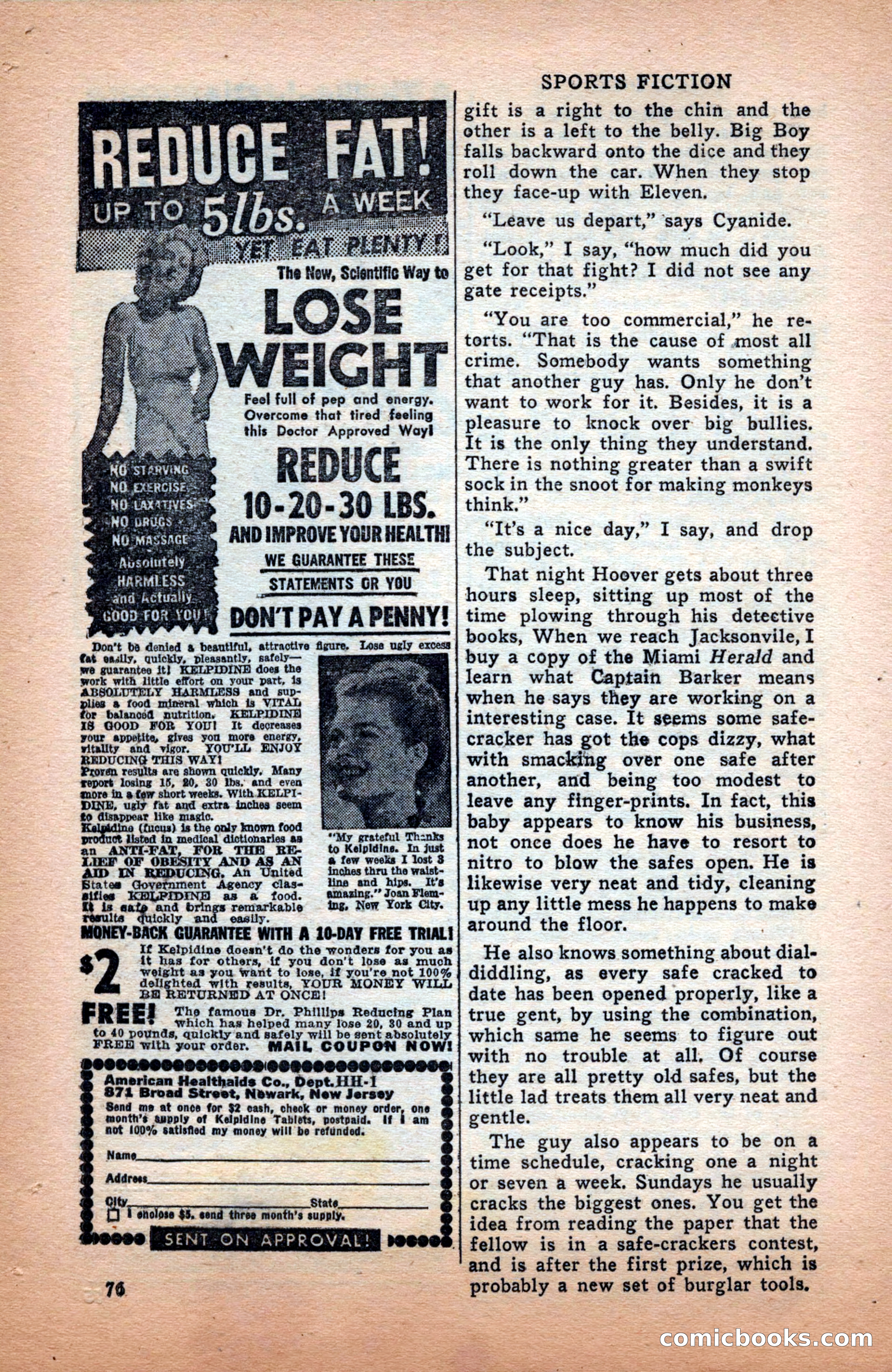 Sports Fiction, December 1947 — page 76 of 100
