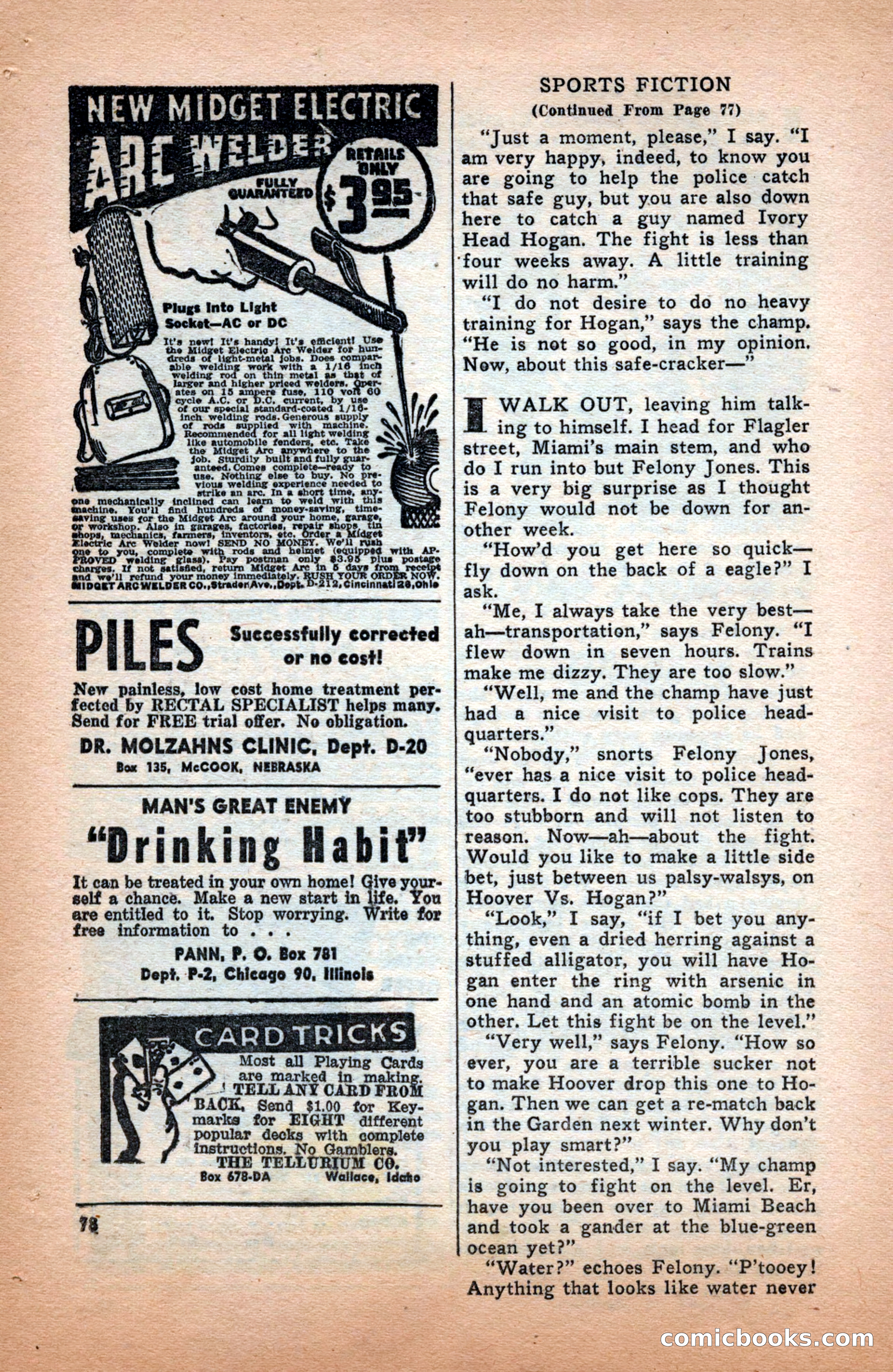 Sports Fiction, December 1947 — page 78 of 100