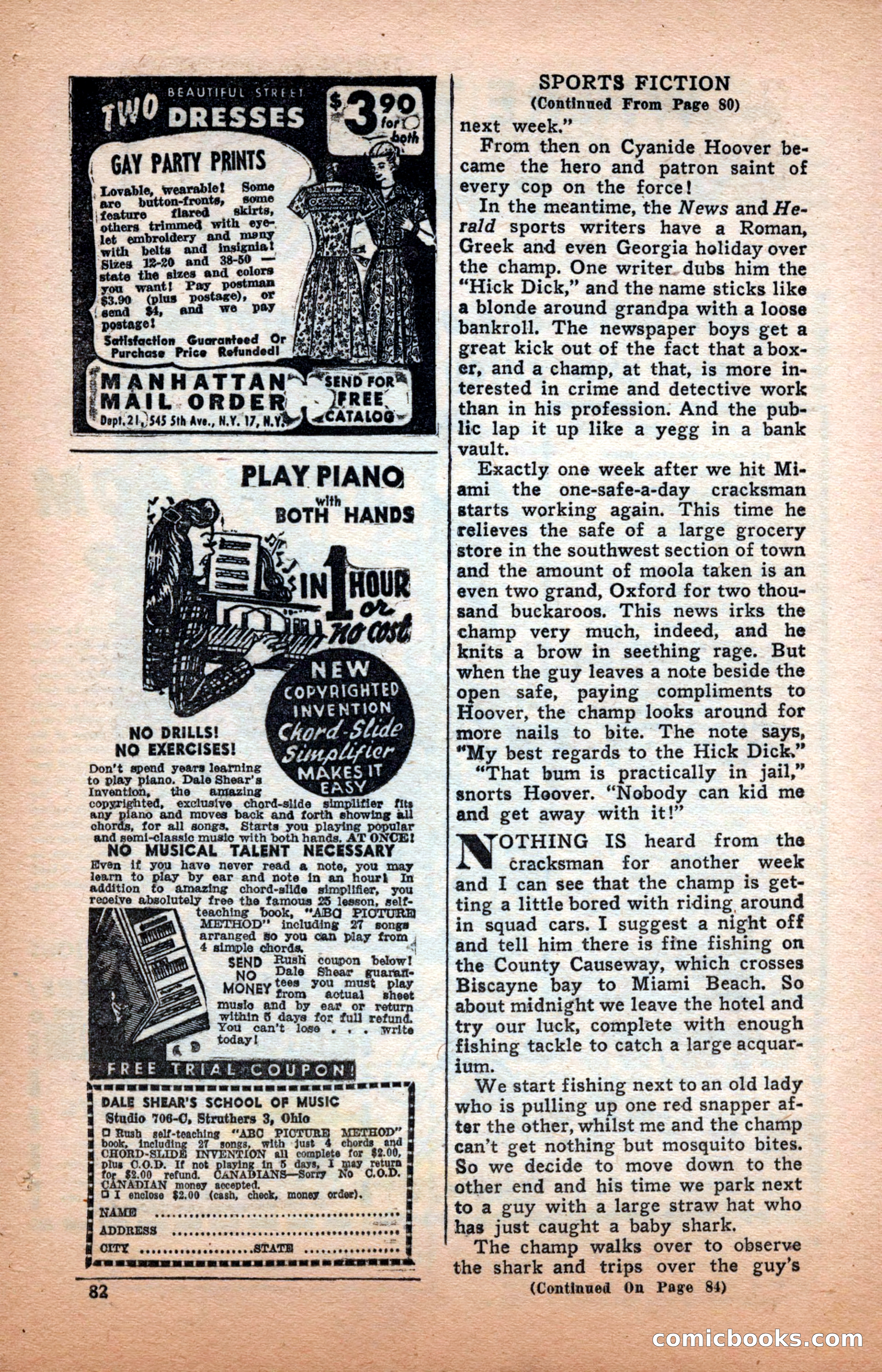 Sports Fiction, December 1947 — page 82 of 100