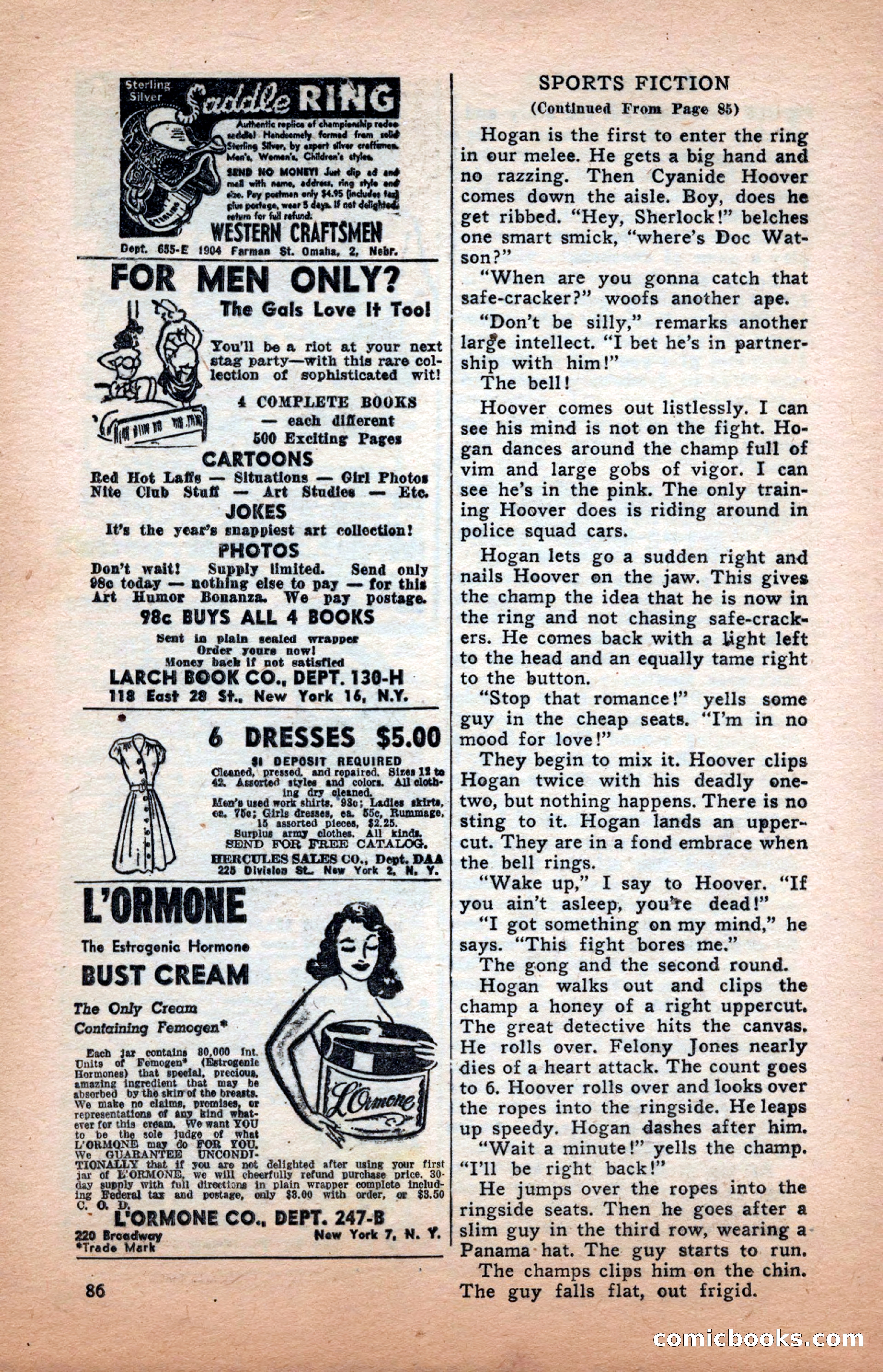 Sports Fiction, December 1947 — page 86 of 100