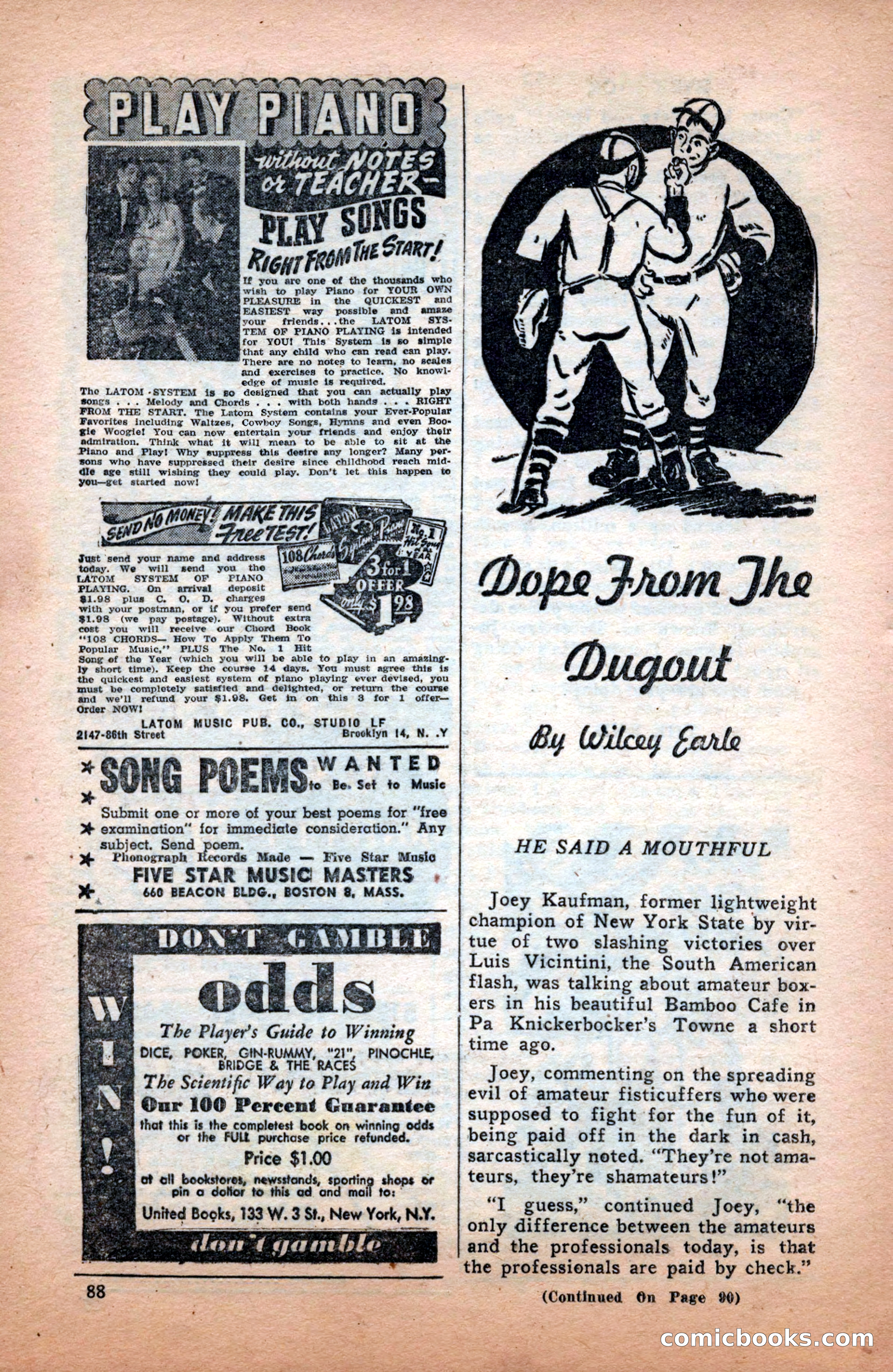 Sports Fiction, December 1947 — page 88 of 100