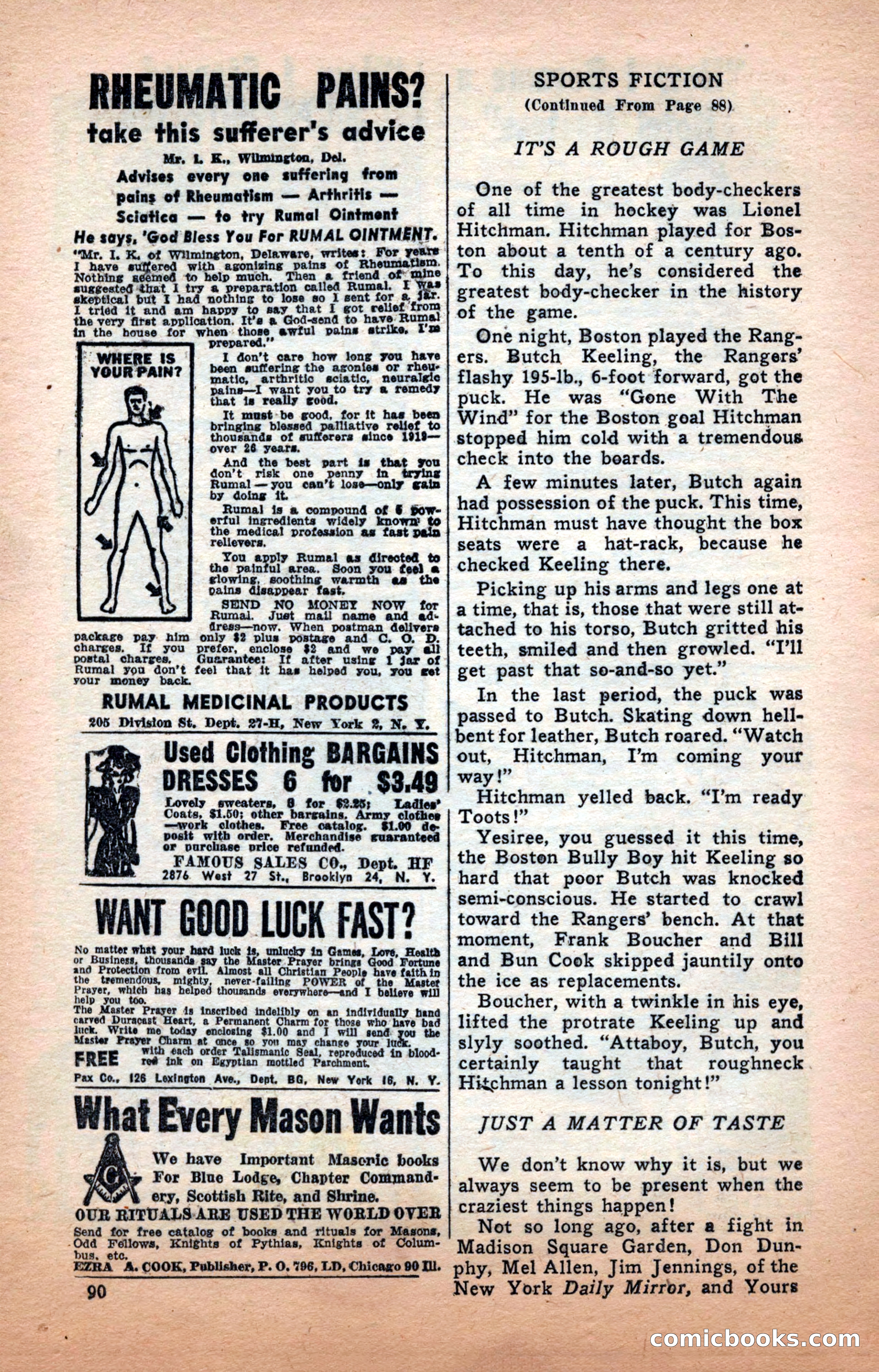 Sports Fiction, December 1947 — page 90 of 100