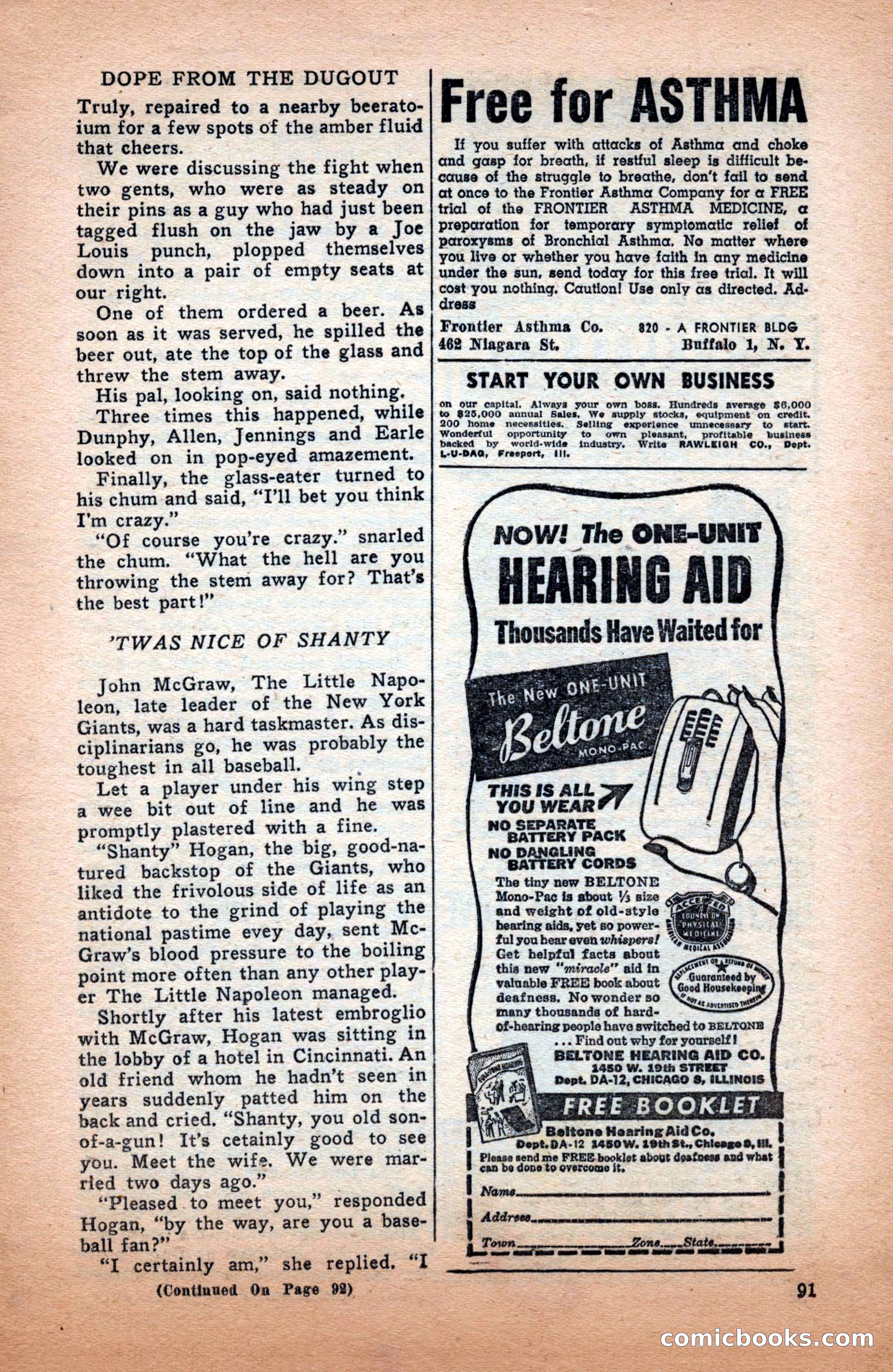 Sports Fiction, December 1947 — page 91 of 100